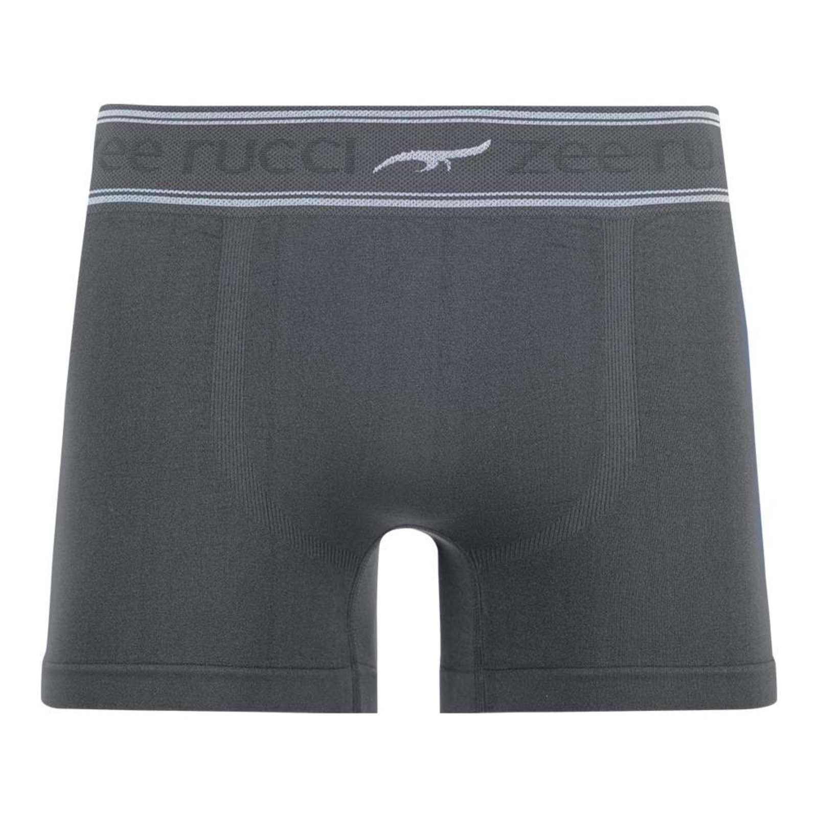 Cueca Boxer Plus Size Jacquard Sem Costura Cinza Zee Rucci
