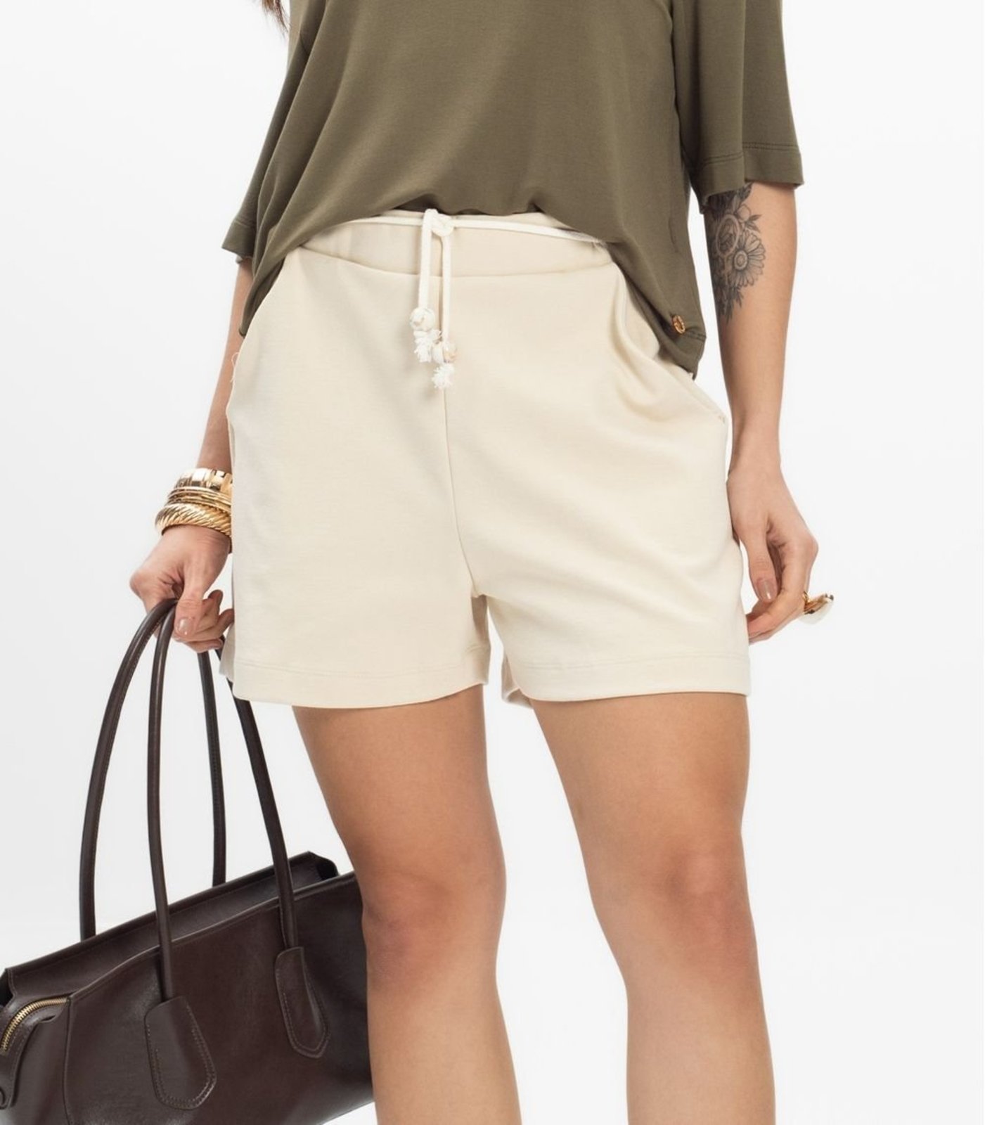 Vista 3 Shorts Piquet Verona Feminino Endless bege Endless bege