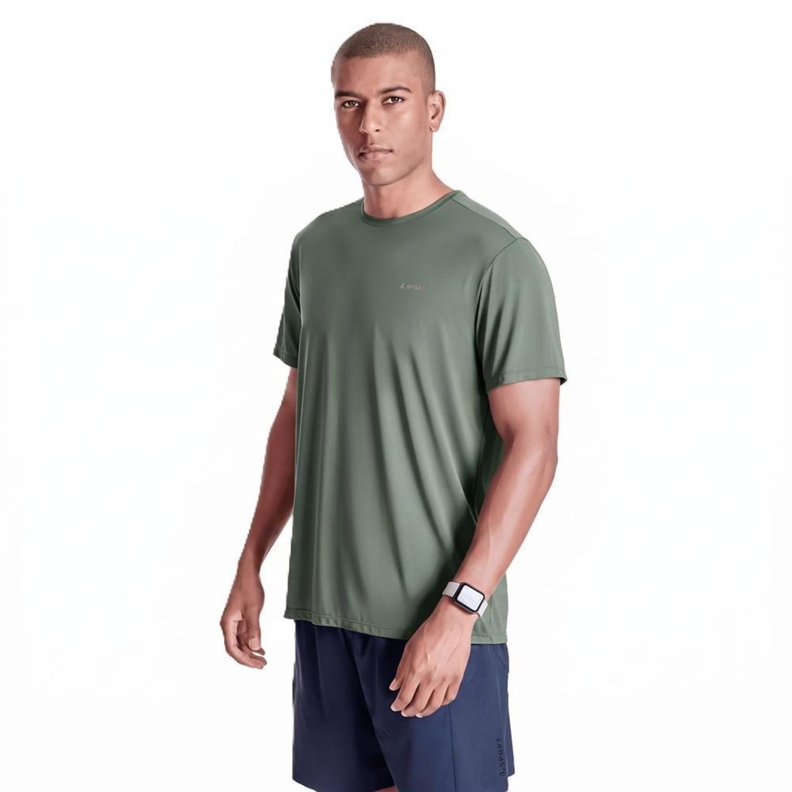 Camiseta Masculina Dry Lupo 77053 Marrom EG