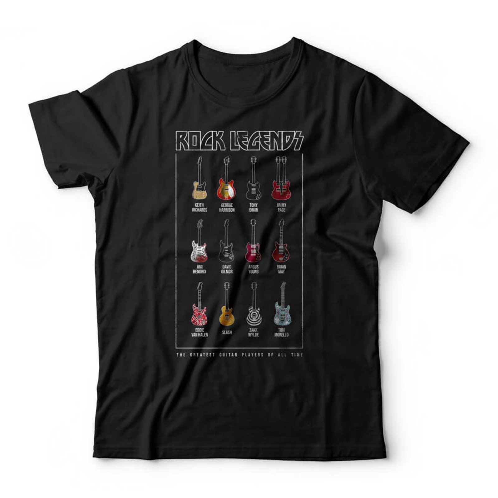 Camiseta Greatest Guitar Players - Preto - Casual - Studio Geek