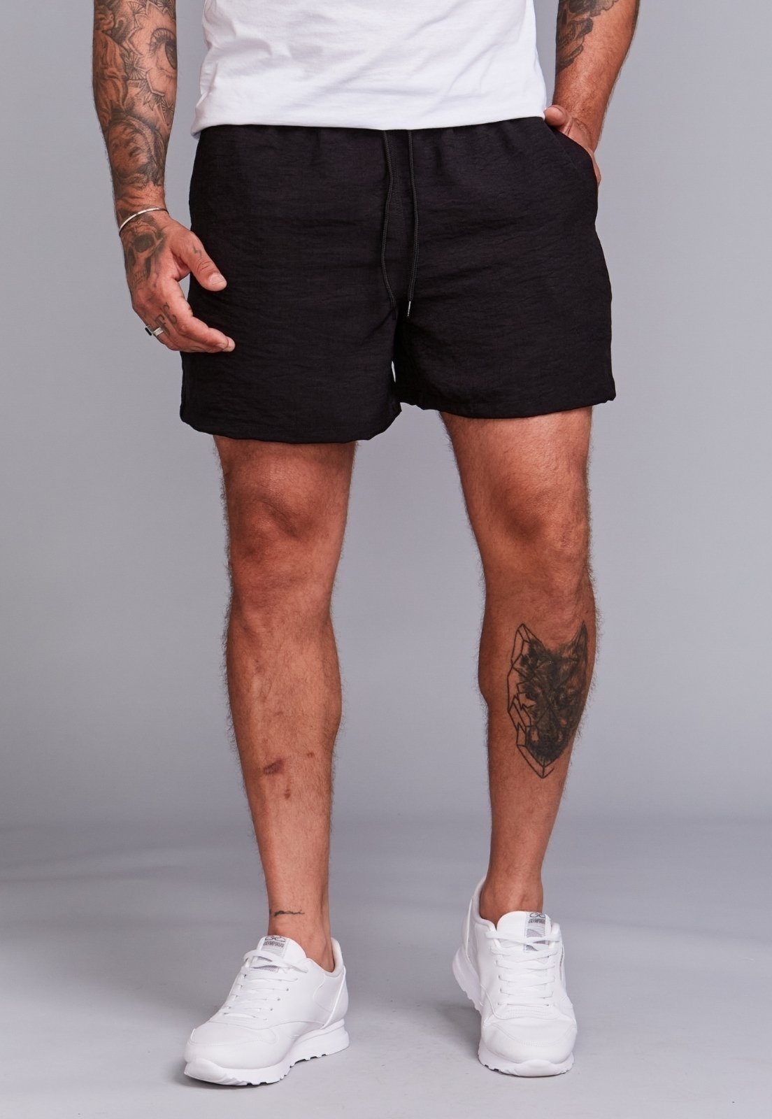 Bermuda Shorts Linho Masculino Daze Modas Preto