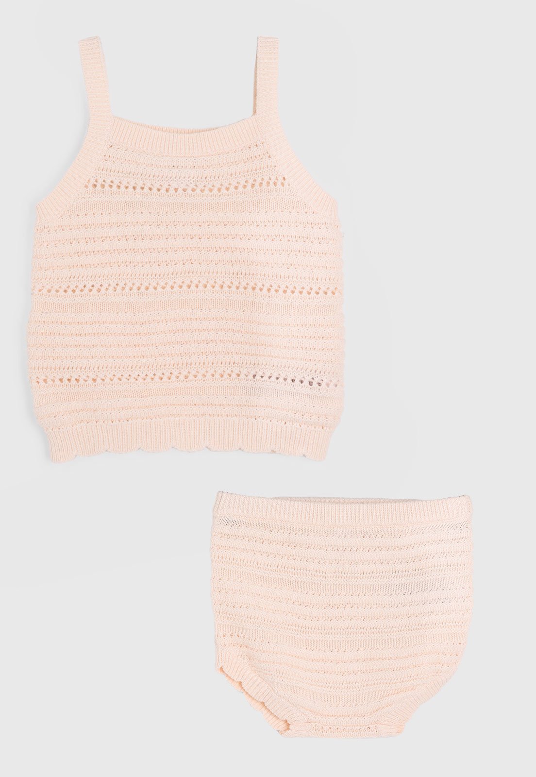 Infantil - Conjunto 2pçs Manga Curta GAP Blusa E Calcinhatrico Coral