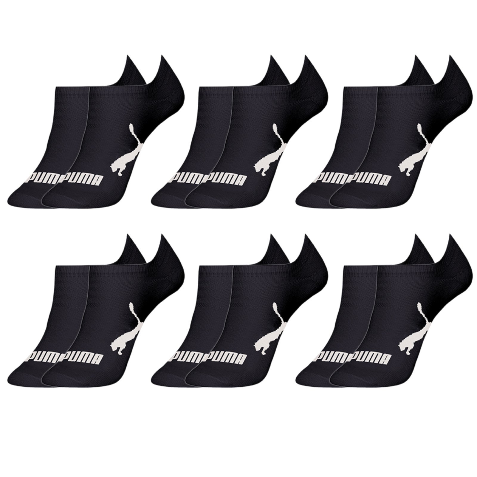 Kit 6 Meias Sapatilha Algodão Masculina Puma Preto
