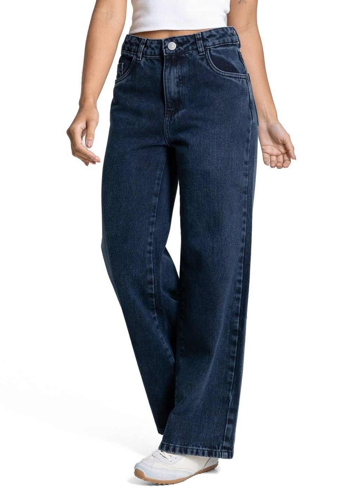 Calça Jeans Sawary Wide Leg Petit - 283895 - Azul - Sawary