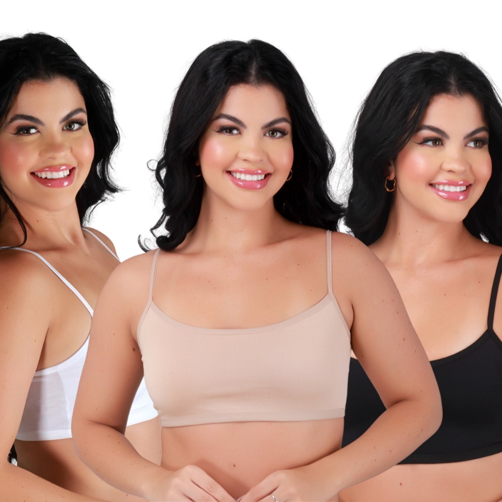 Kit 3 Top Fitness Reflexo Íntimo Sem Bojo Alça Fina Para Treino Academia Multicolorido