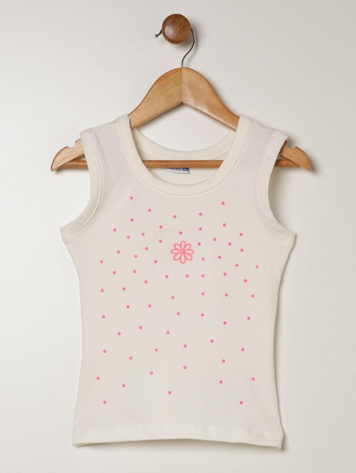 Infantil - Blusa Regata Para Menina - OFF WHITE
