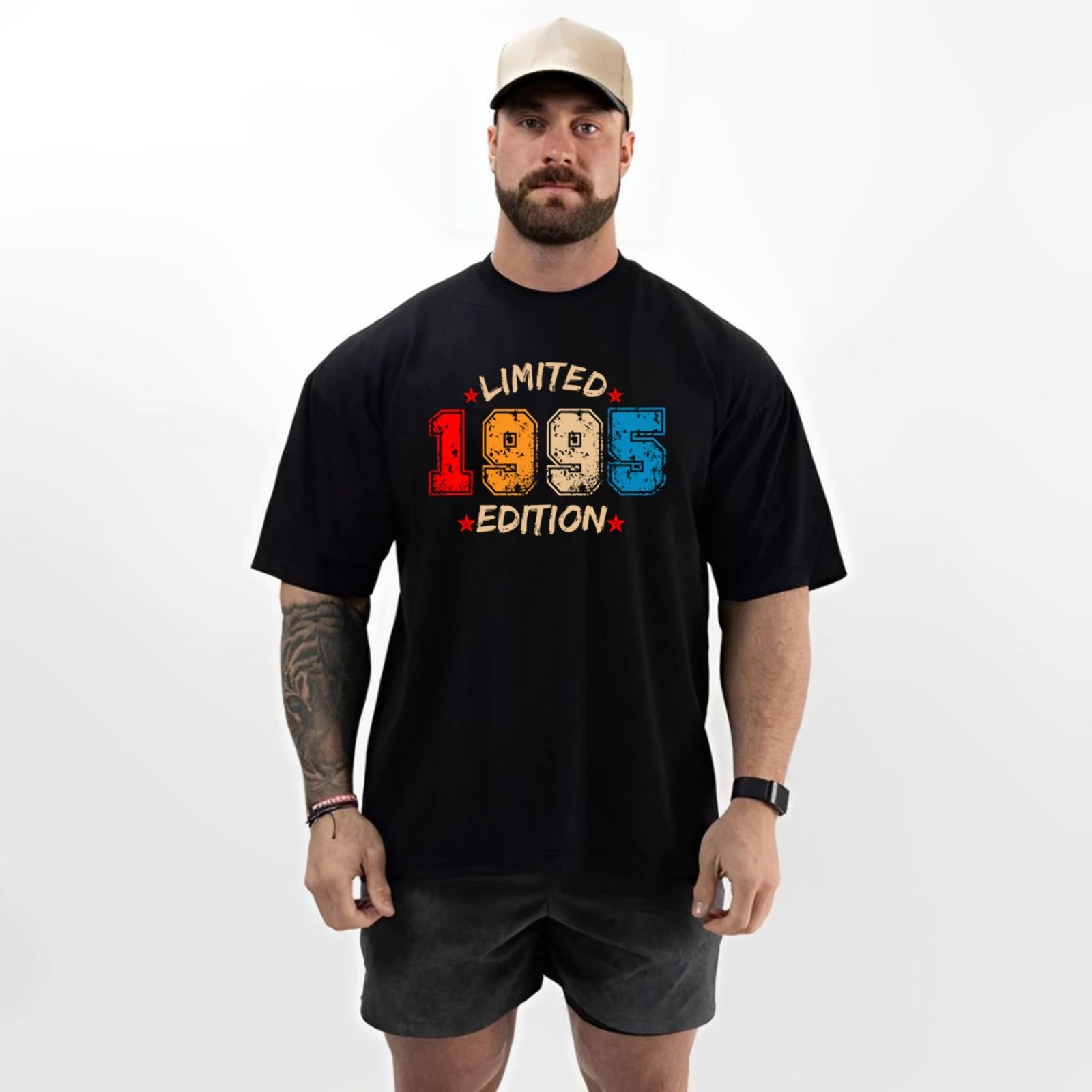 Camiseta Oversized Over Masculina Algodão Academia Preto