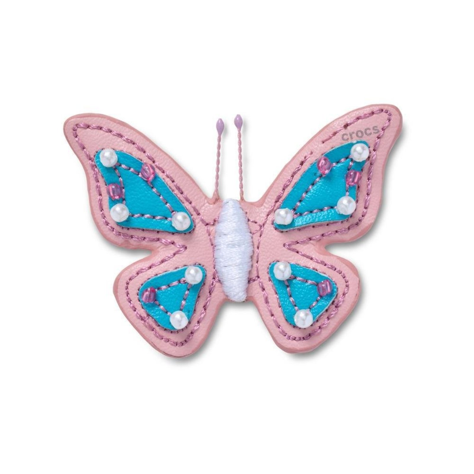 Infantil - Jibbitz™ Borboleta Rosa Sintética Único Branco
