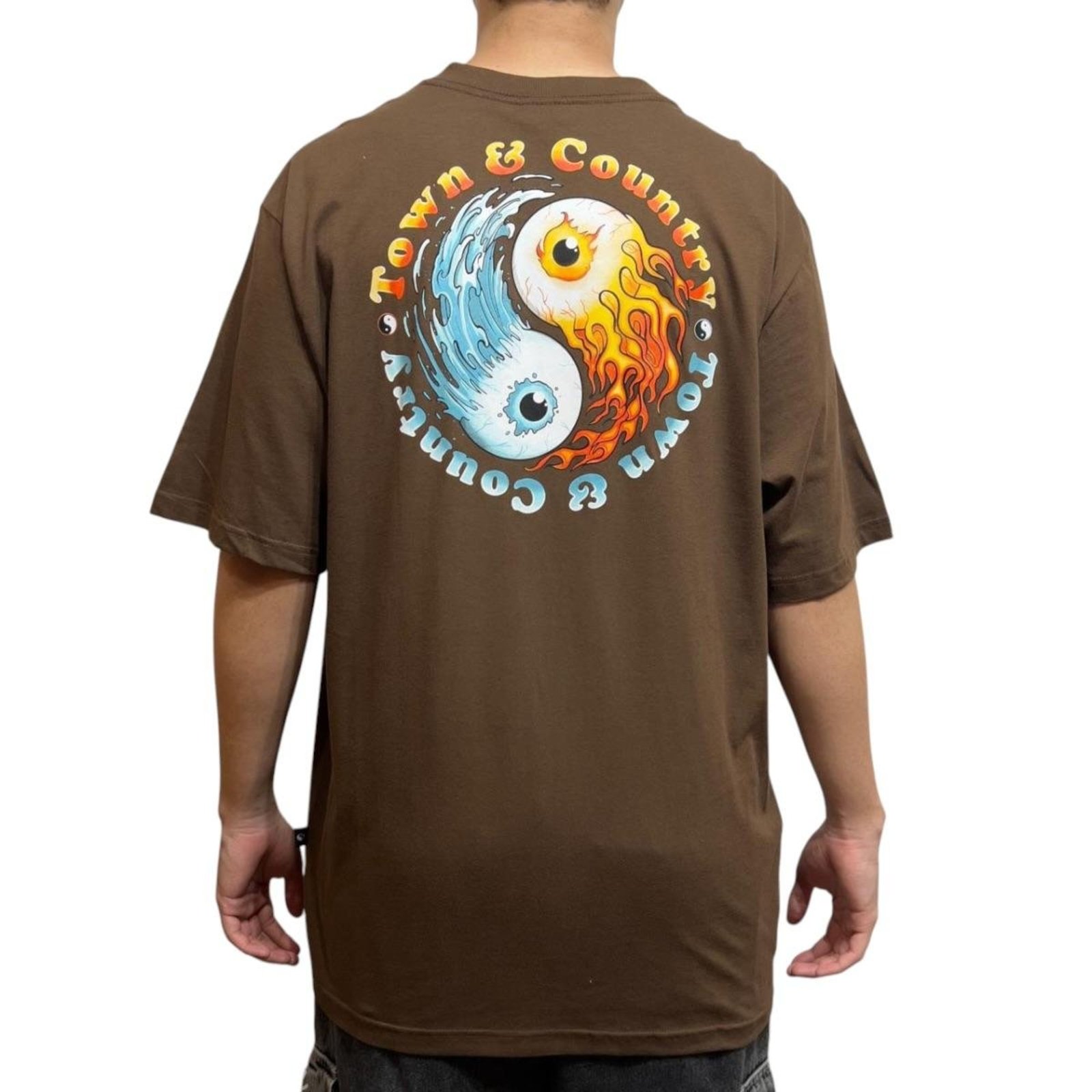 Camiseta Oversized Elements- Town & Country - Marrom
