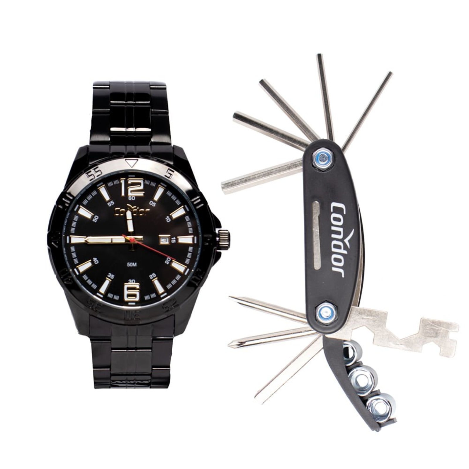 Relógio Masculino Condor Kit Co2115nch/K4p Esportivo Preto