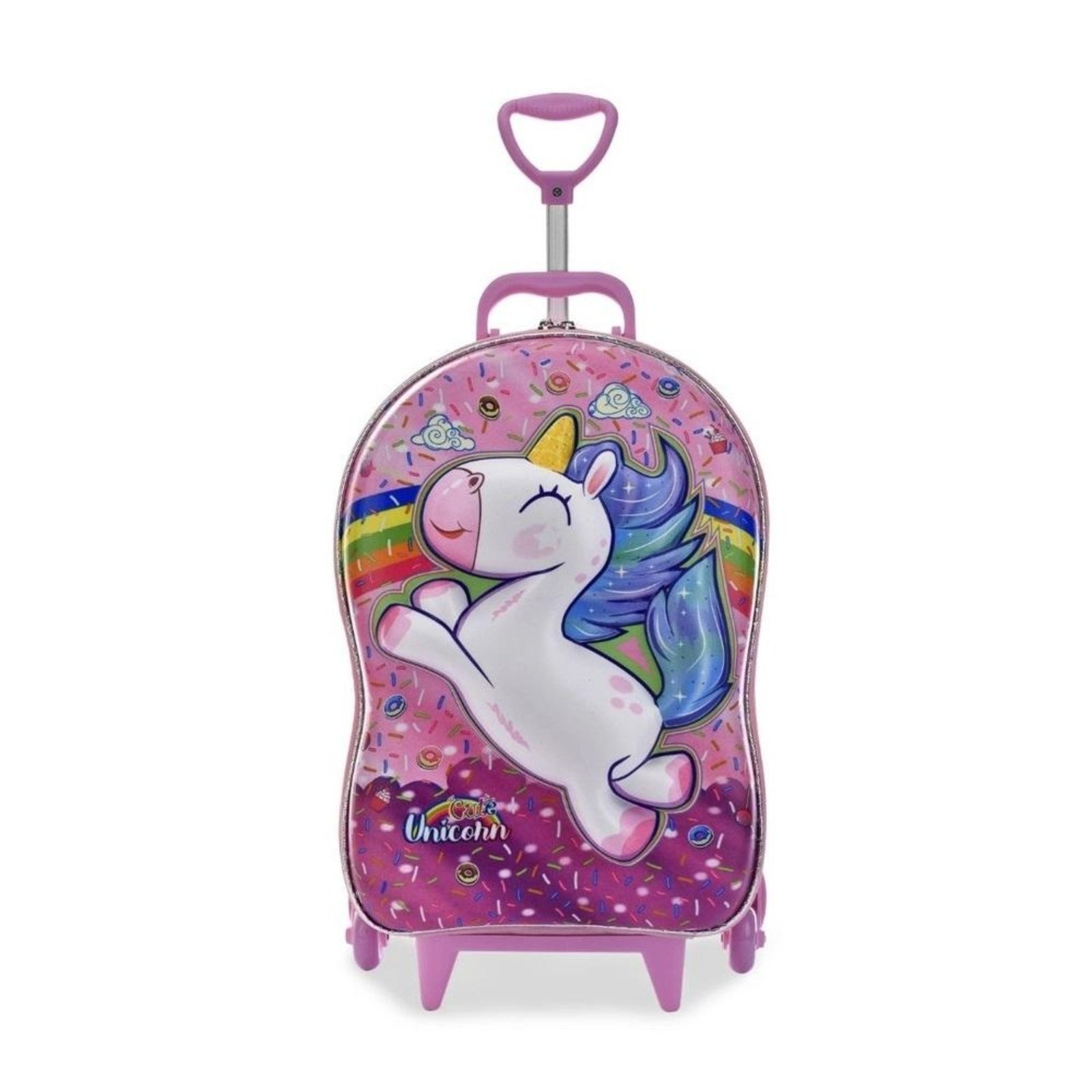 Vista 2 Infantil - Mala MaxToy Cute Unicorn Sweet 3D incolor Maxtoy incolor