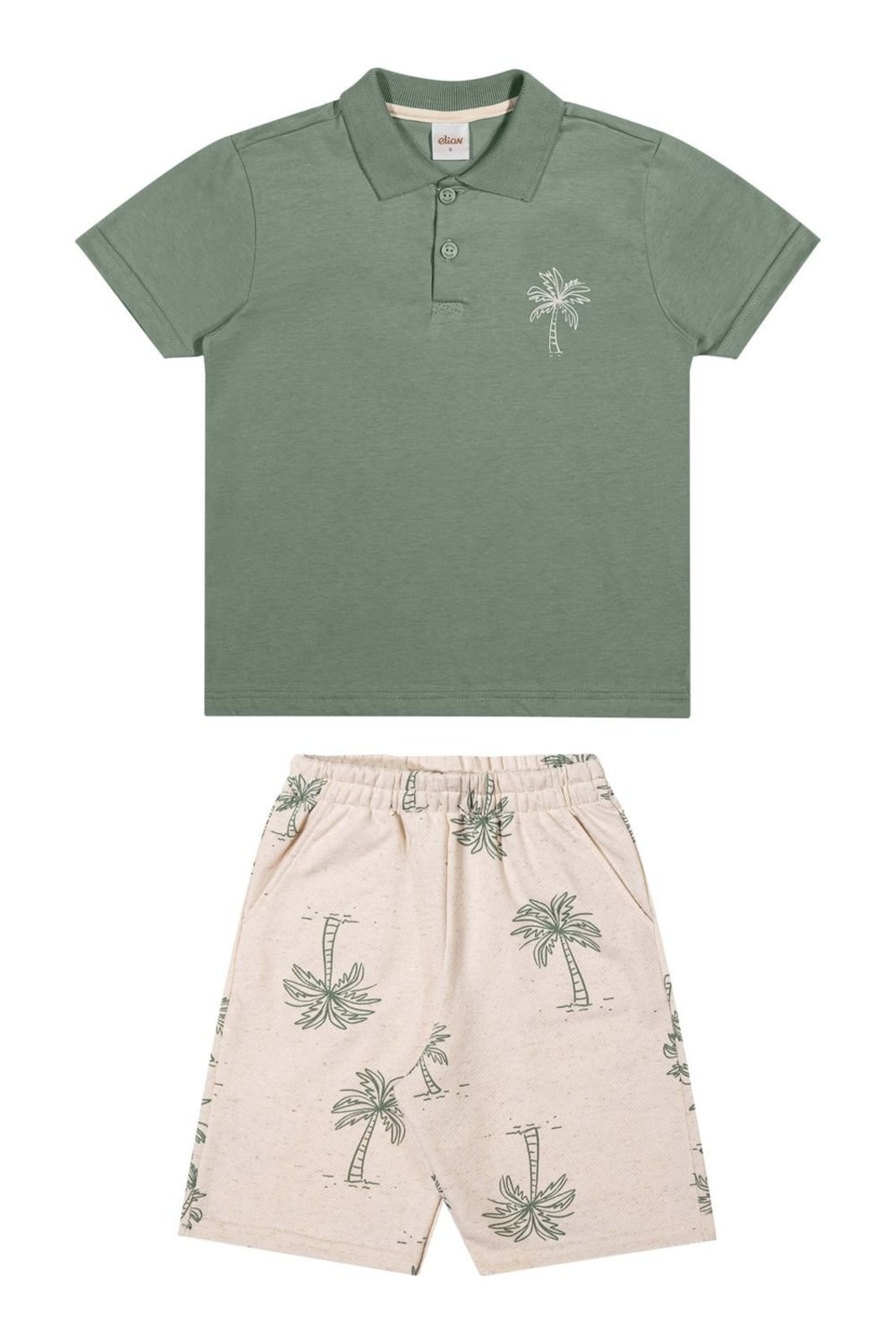 Infantil - Conjunto Polo Menino Coqueiros Elian Verde