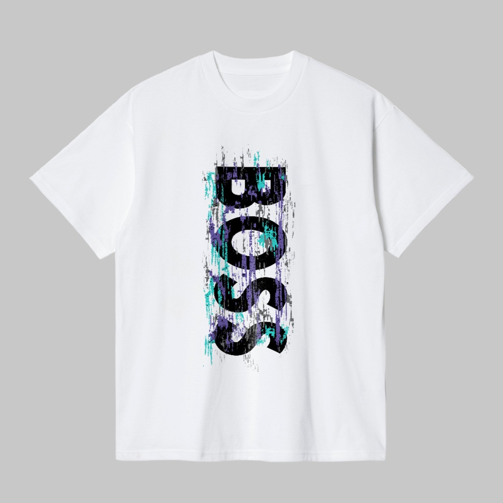 Camiseta Básica Boss Fashion Premium Casual Confortável Branco