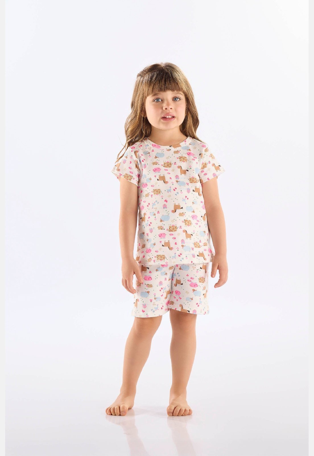 Pijama Feminino em Suedine Up Baby Bege