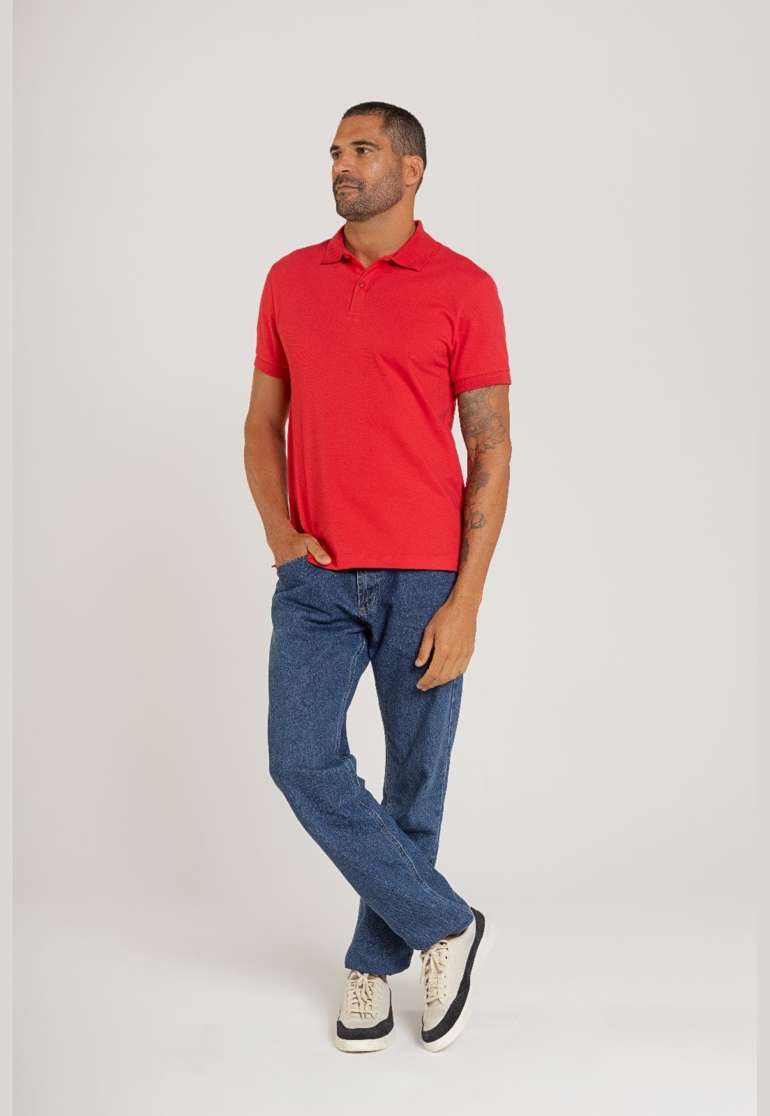 Camisa Polo Masculina Piquet Just Basic Vermelho