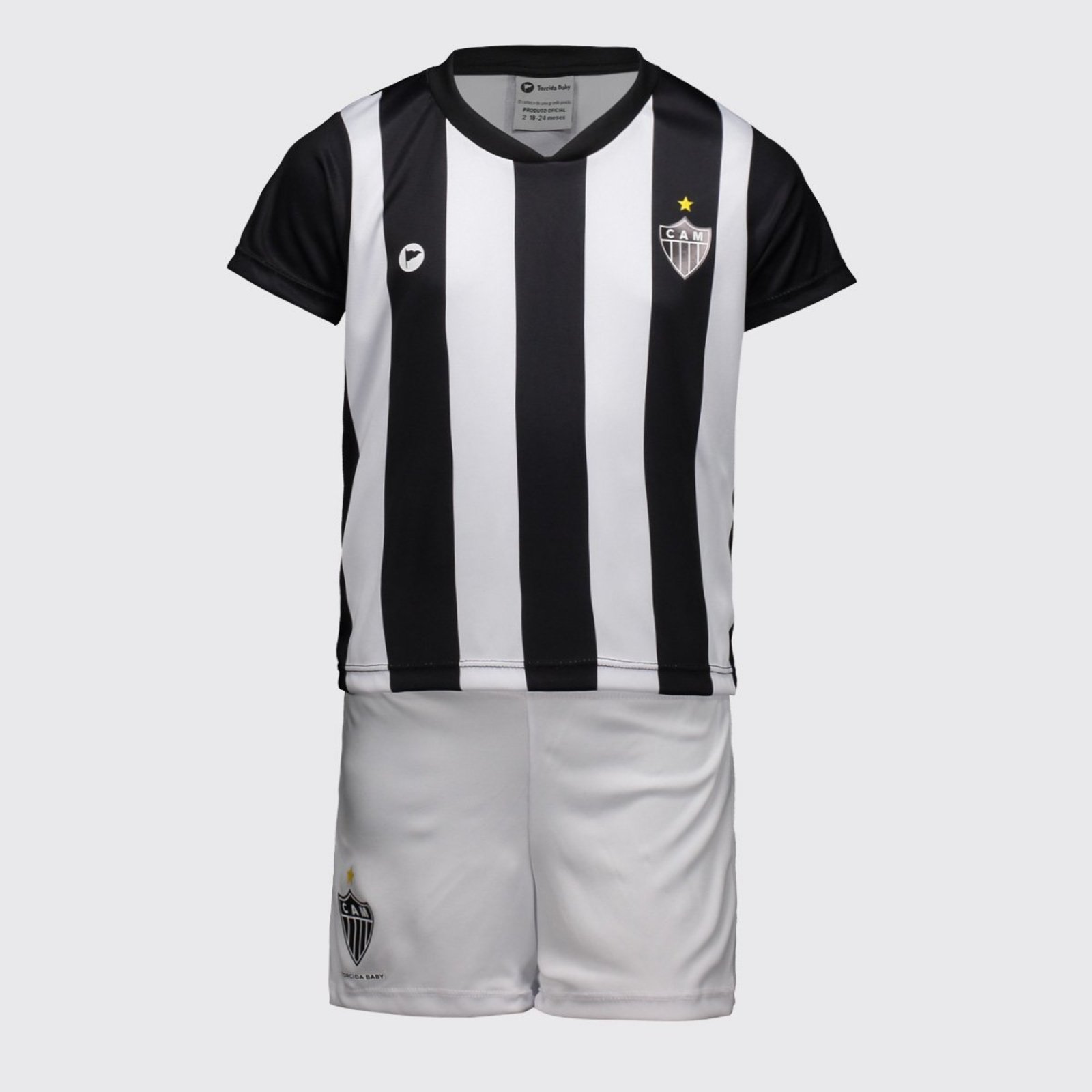 Kit Atlético Mineiro CAM Baby Branco e Pr
