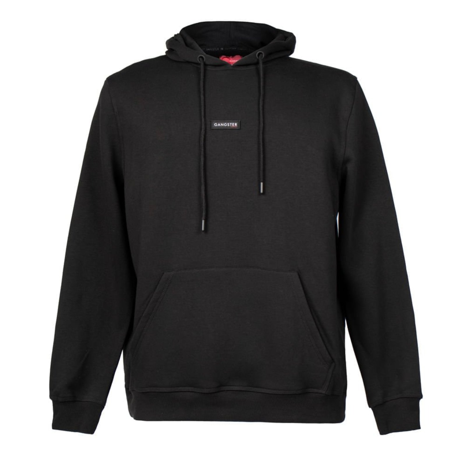 Moletom Masculino Gangster Plus Size Canguru Básico Preto