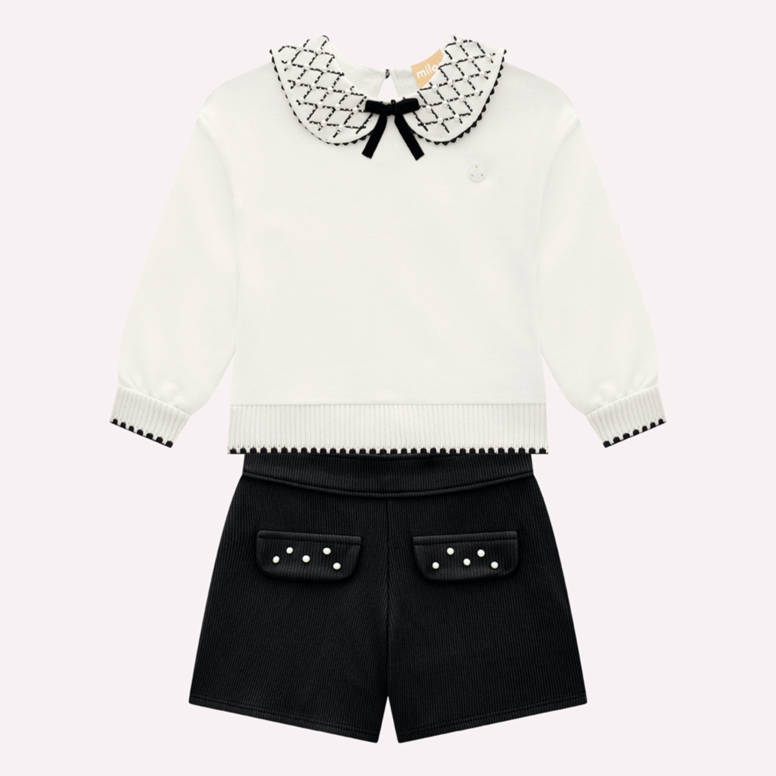 Infantil - Conjunto Menina com Pérolas Milon