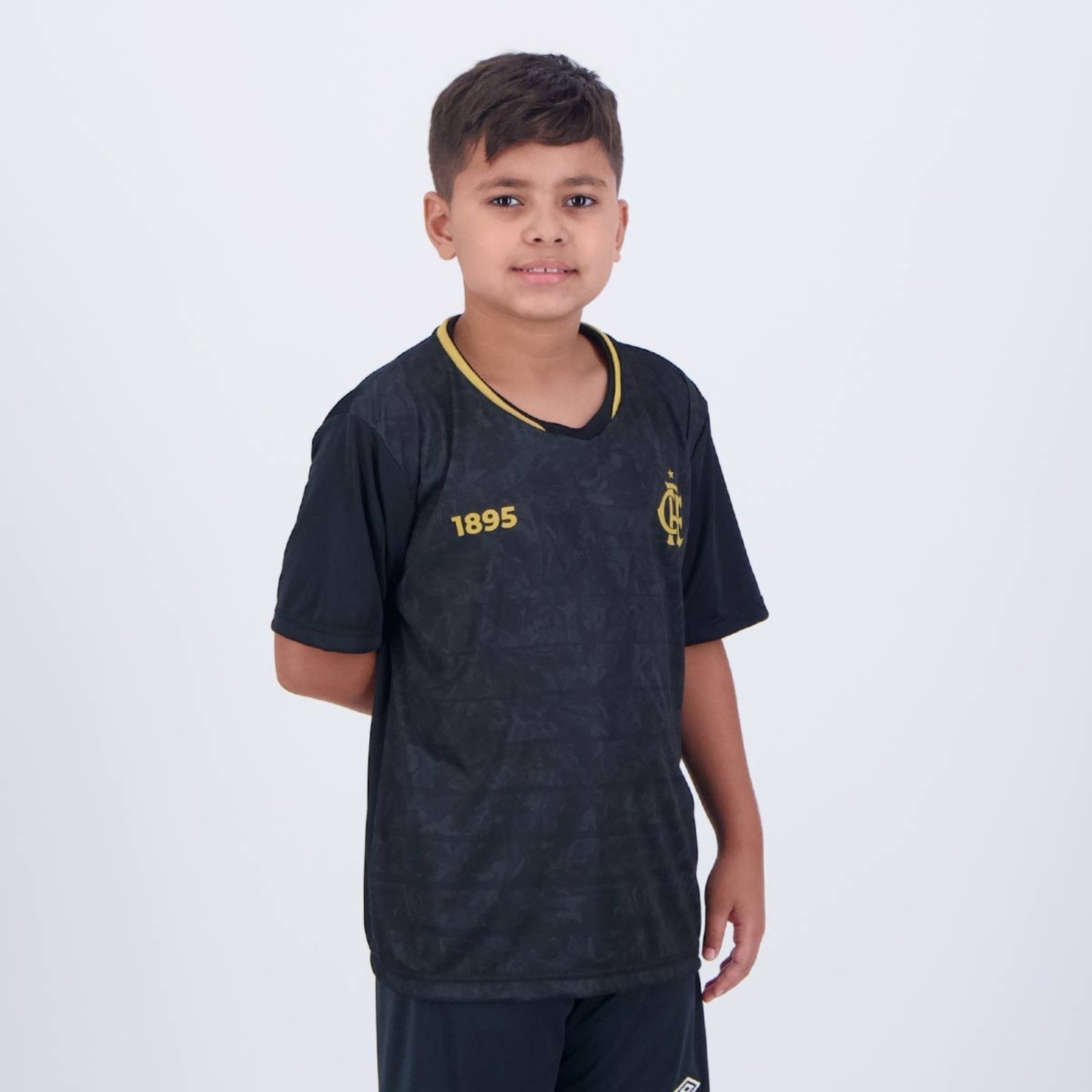 Vista 3 Camisa Flamengo Brook Preta braziline preto braziline preto