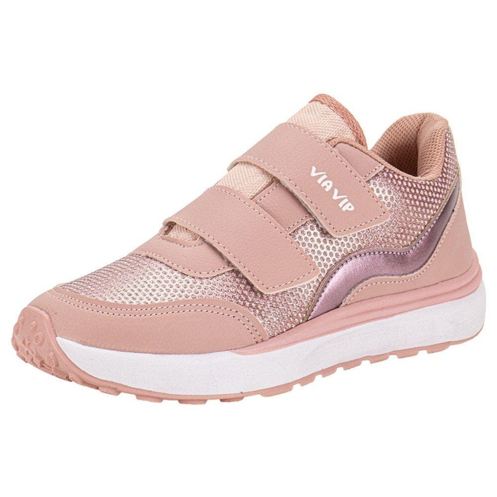Infantil - Tênis Menina Conforto Metalizado Estilo Via Vip