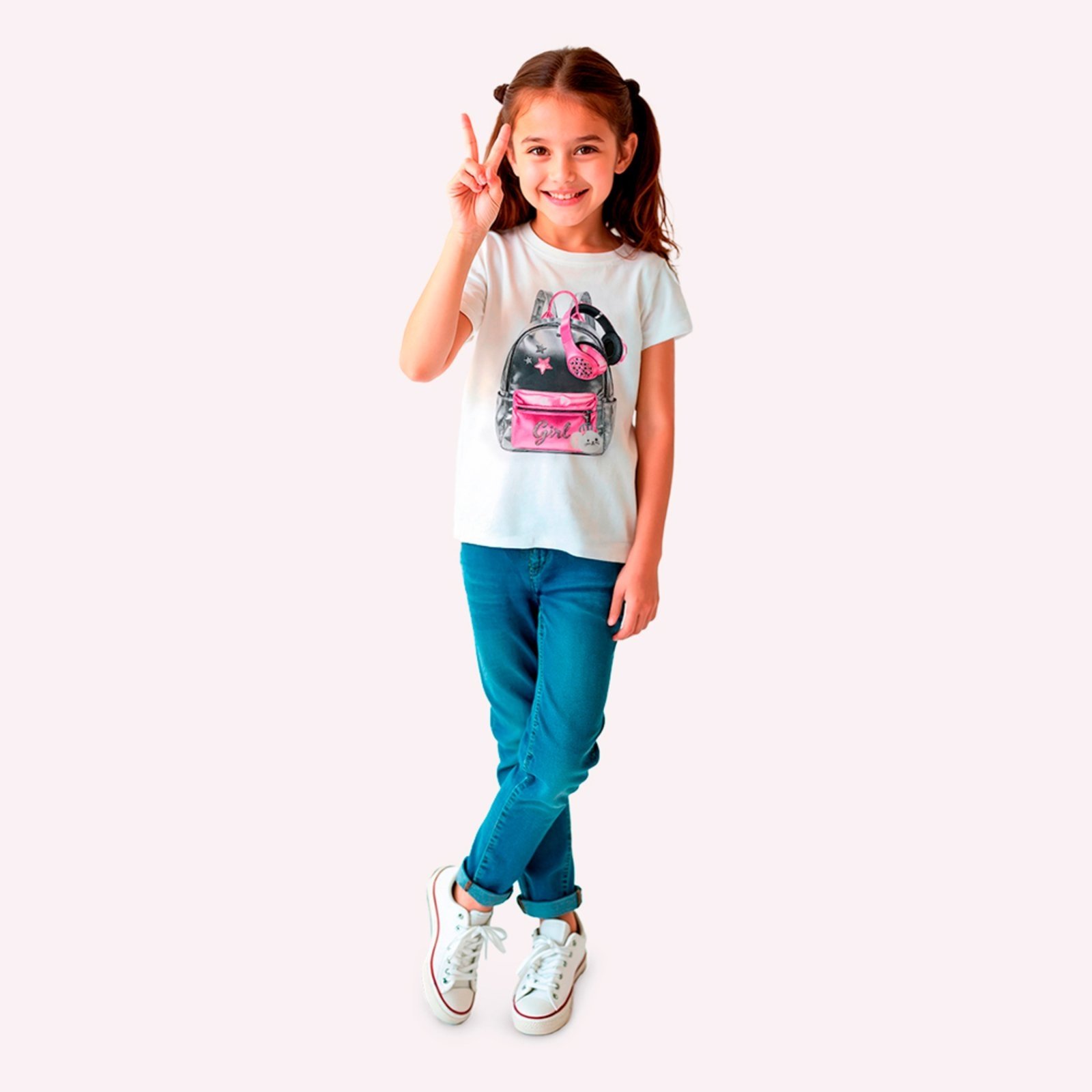Vista 2 Infantil - Blusa Menina em Algodão Kyly amarelo Kyly amarelo