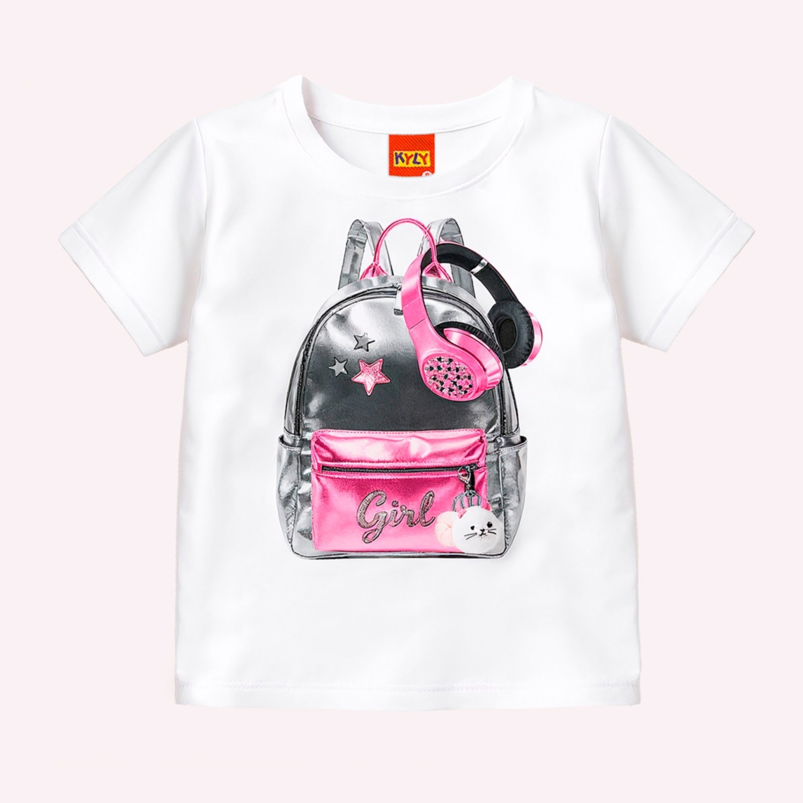 Vista 3 Infantil - Blusa Menina em Algodão Kyly amarelo Kyly amarelo