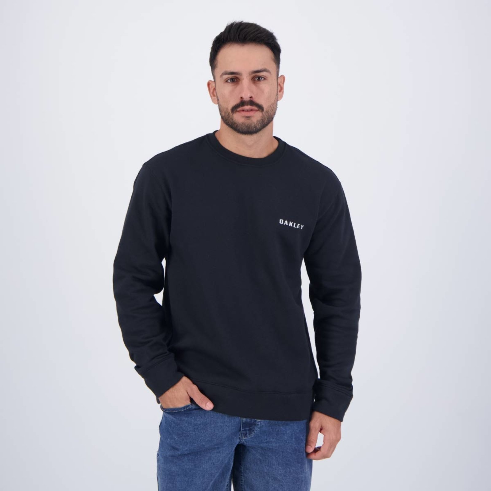 Moletom Oakley Bark Crew Preto