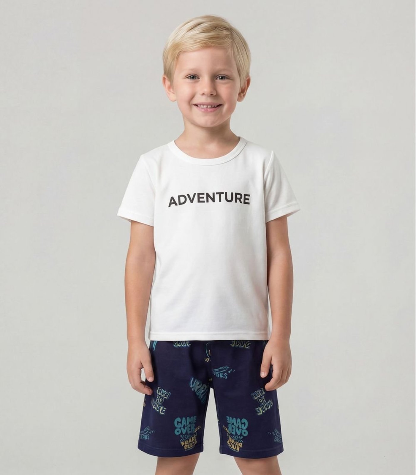 Infantil - Conjunto Camiseta Com Bermuda Select Azul