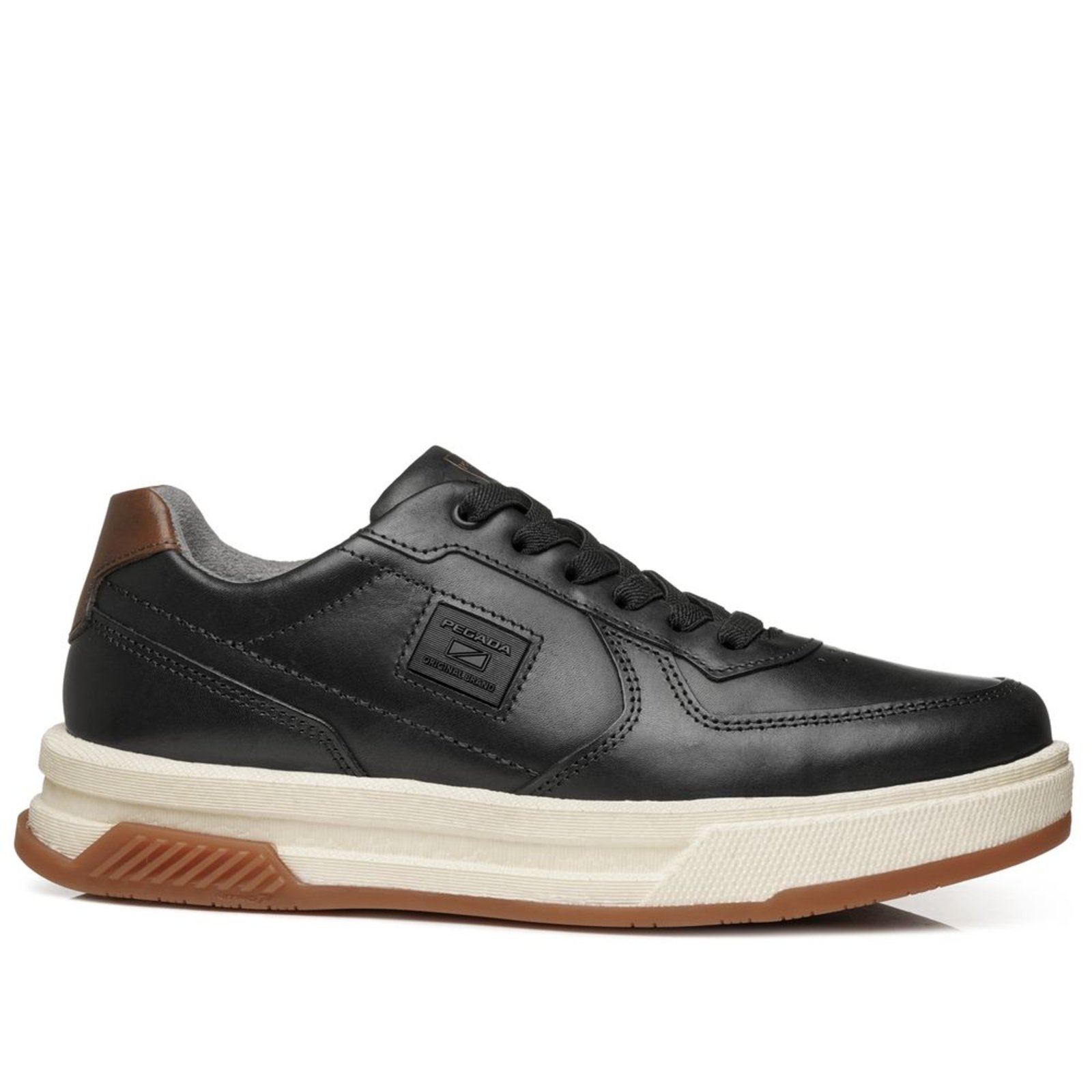 Tênis Casual Pegada Masculino em Couro Preto 112704-05 Tênis Casual Pegada Masculino em Couro Preto 112704-05 40