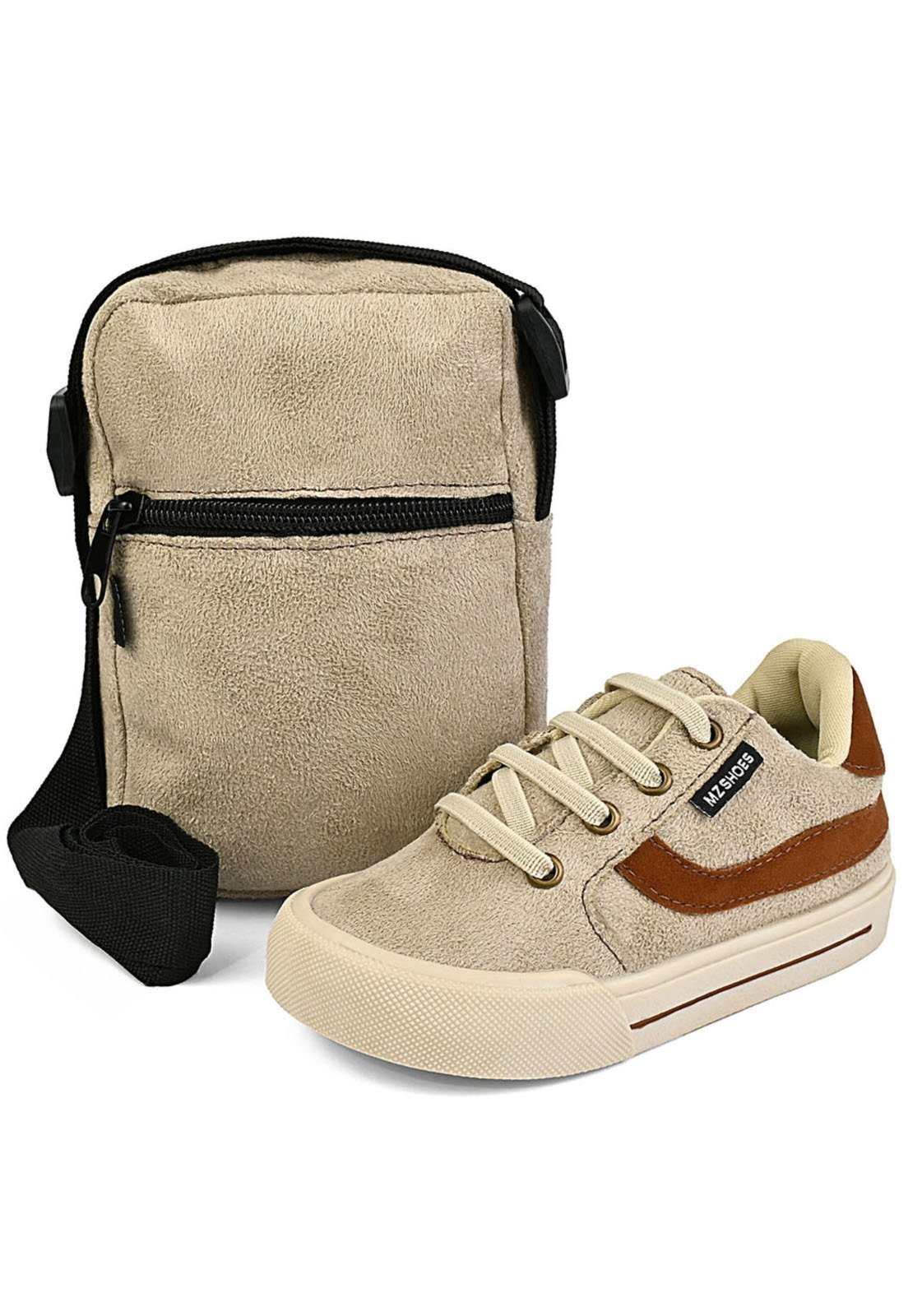 Infantil – Kit Tênis Menino Casual Cano Baixo Com Bolsa Areia Conforto Mzkid