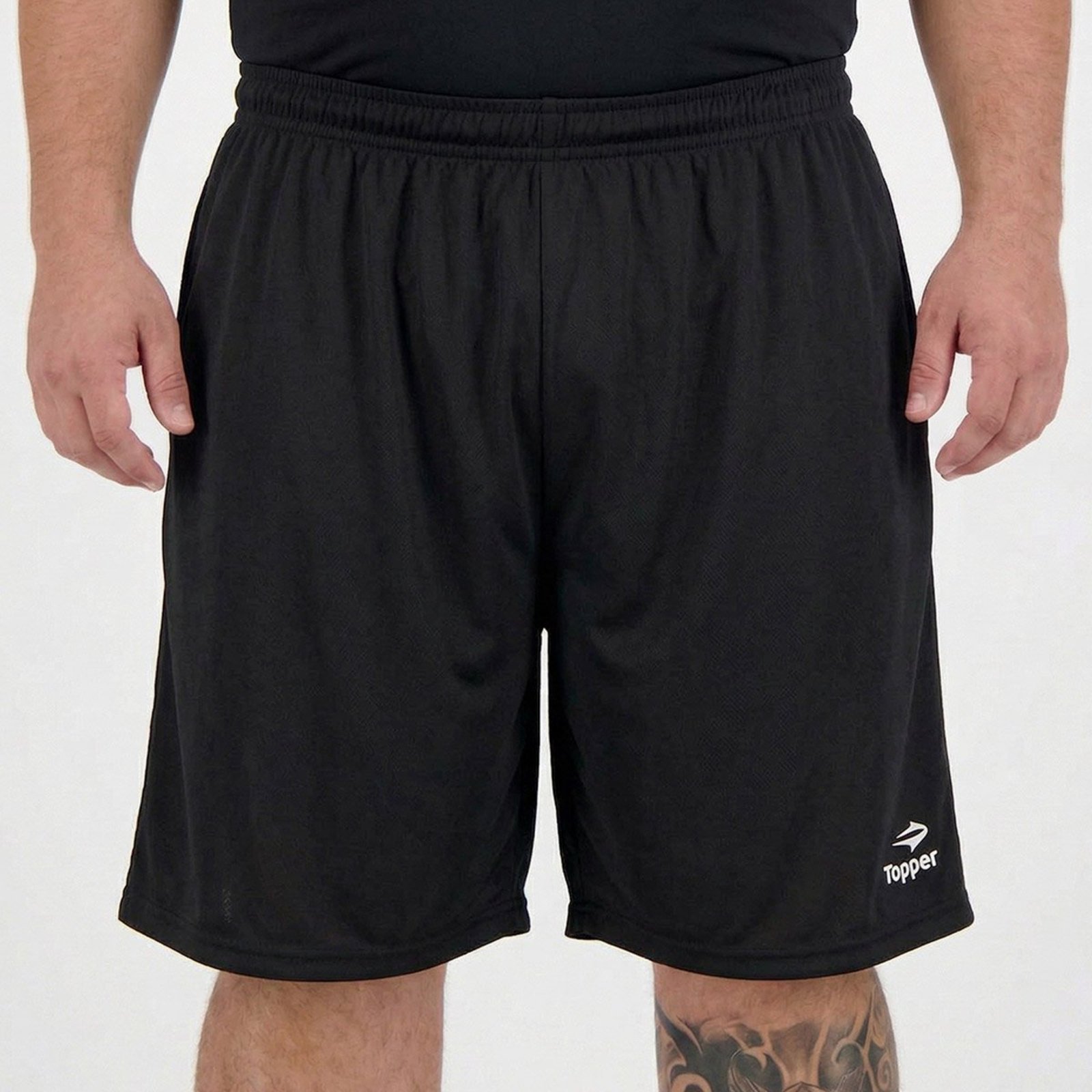 Calção Topper Fut Classic Plus Size Preto