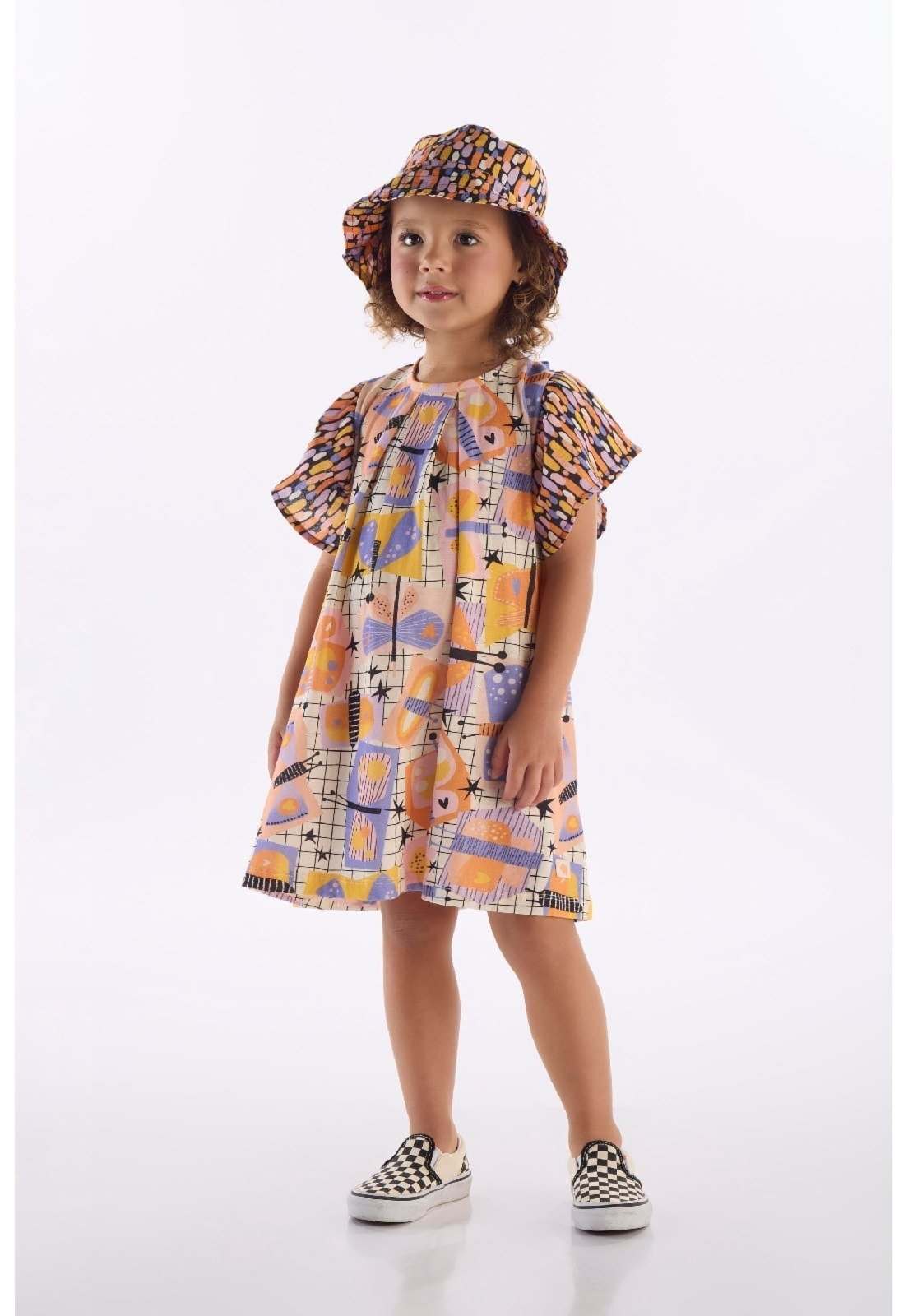 Infantil - Vestido em Algodão Três e Já Branco