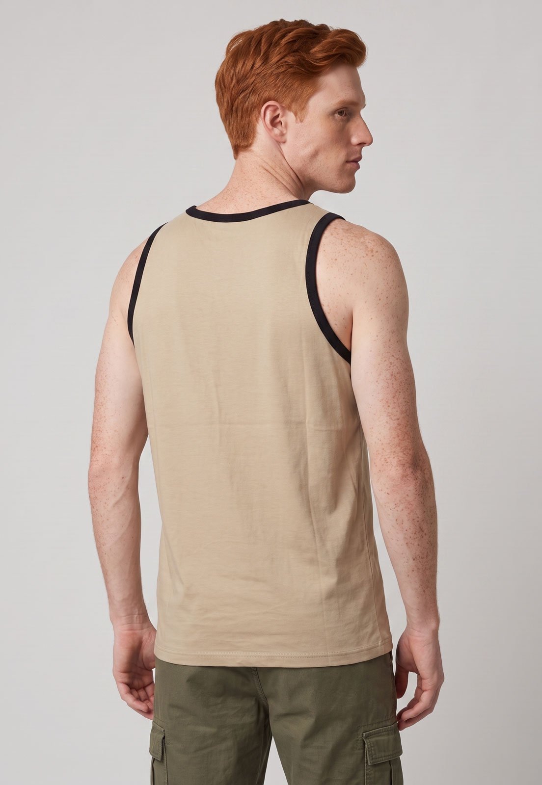 Regata Masculina Quiksilver Big Block Bege
