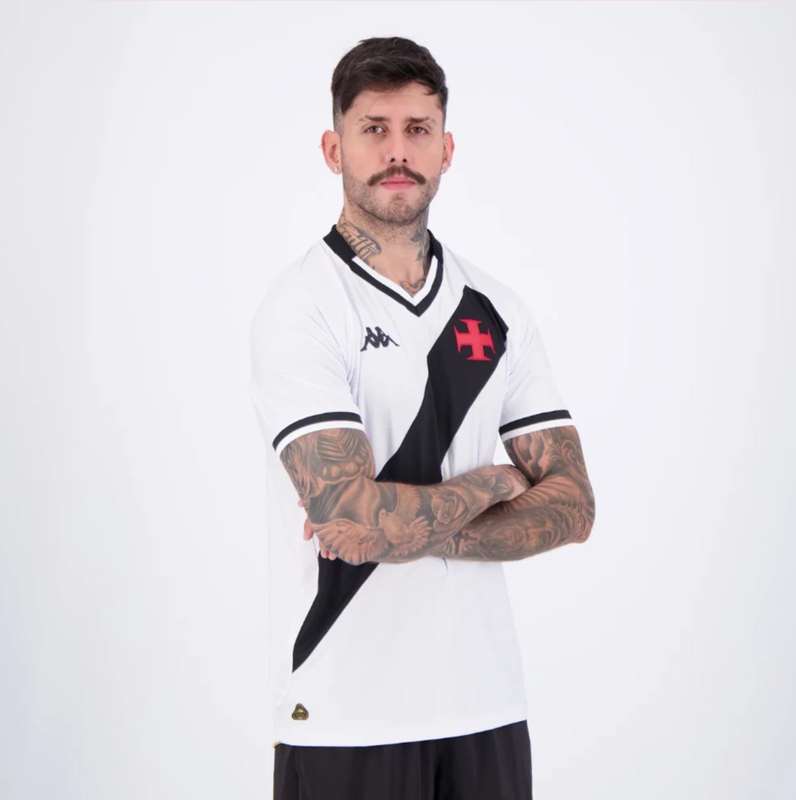 Vista 3 Camisa Kappa Vasco II 2025 branco Kappa branco