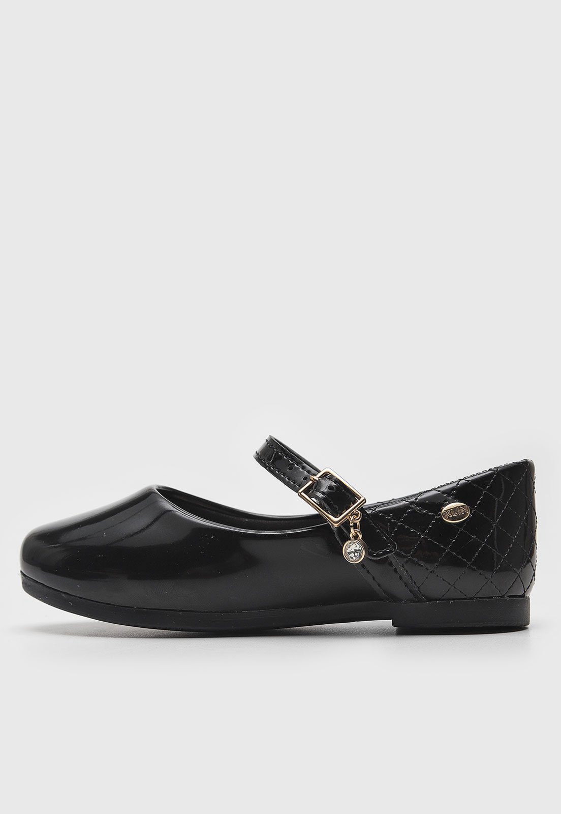 Vista 3 Infantil - Sapatilha Klin Princesa Verniz Preta preto Klin preto