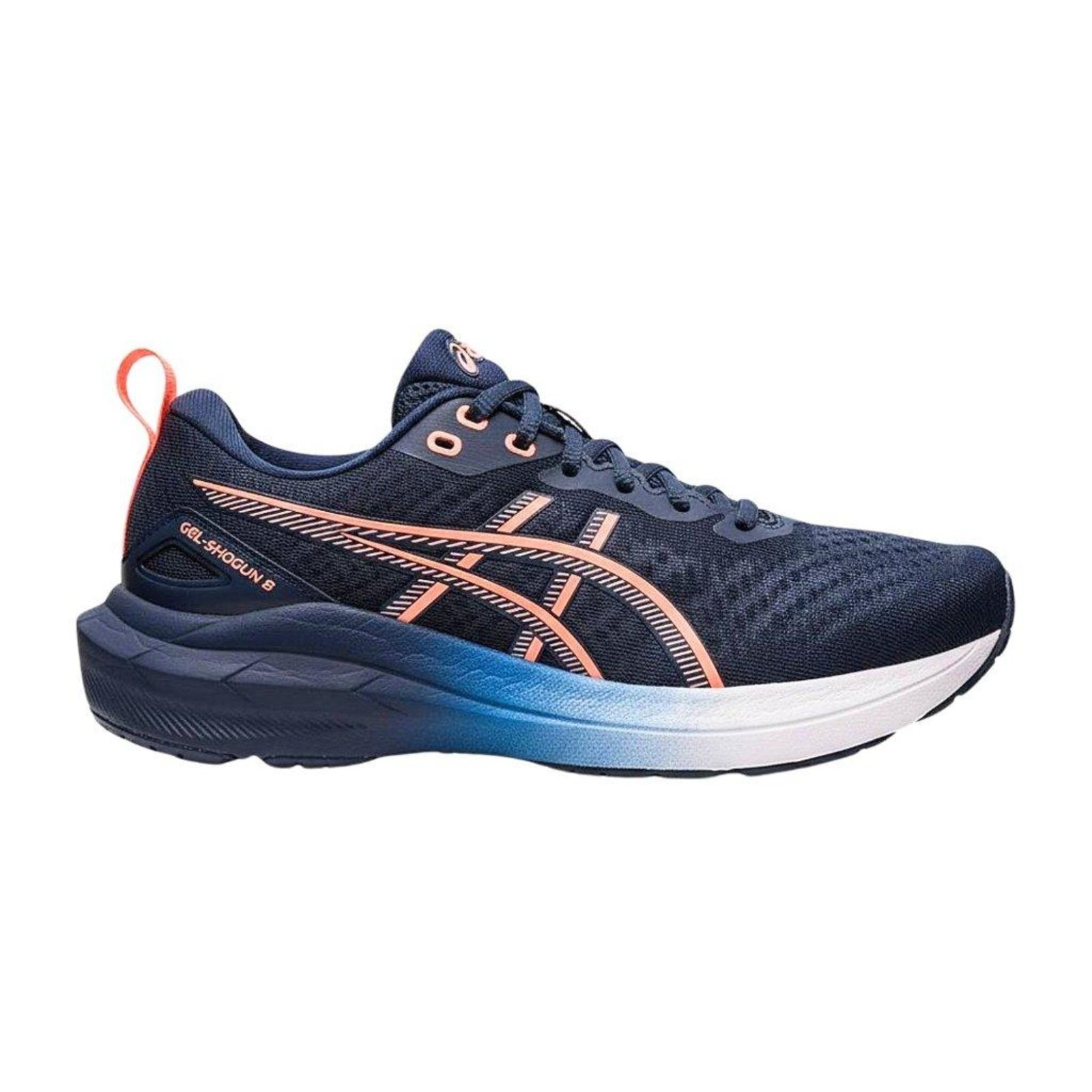 Tênis Asics Gel Shogun 8 Feminino Têxtil Azul e Coral Azul