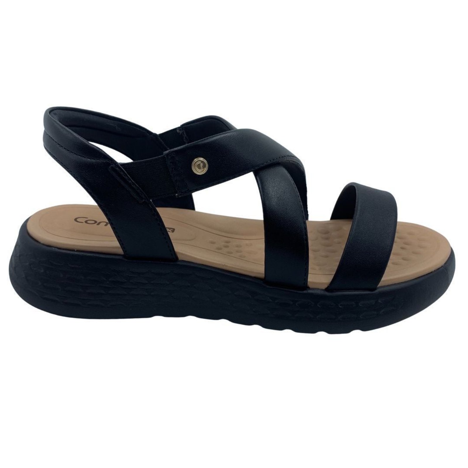 Sandália Papete Comfortflex Calce Fácil Preta 2547402 – Preto – comfortflex