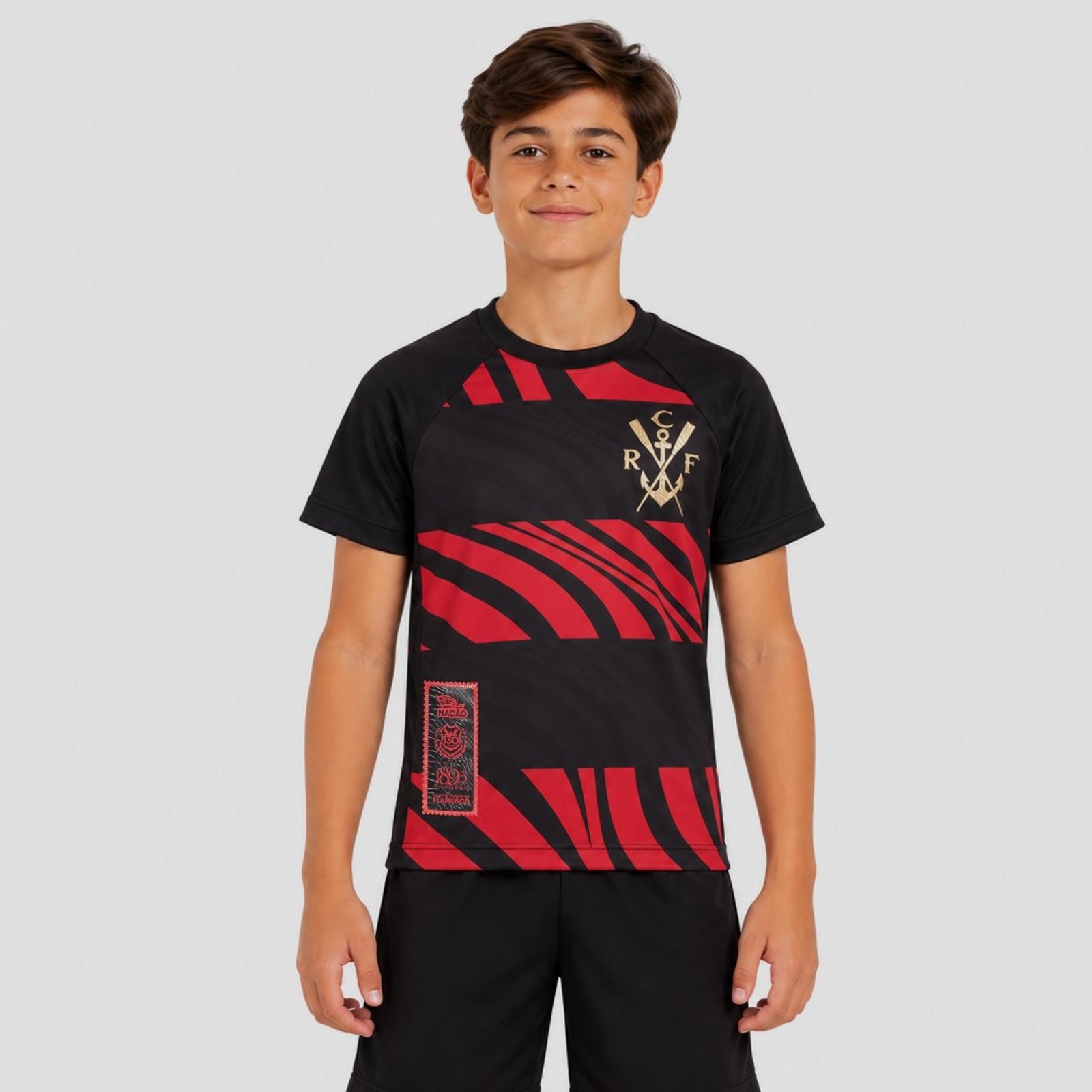 Camisa Flamengo Pherusa Juvenil Preta