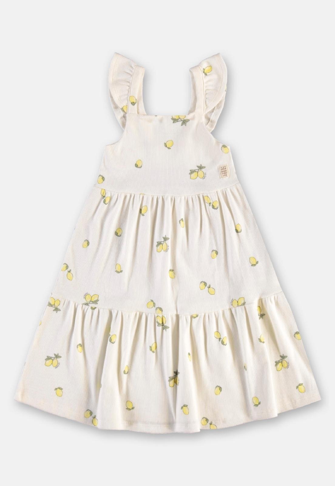 Infantil - Vestido Ribana Sustentável Alças Up Baby Branco