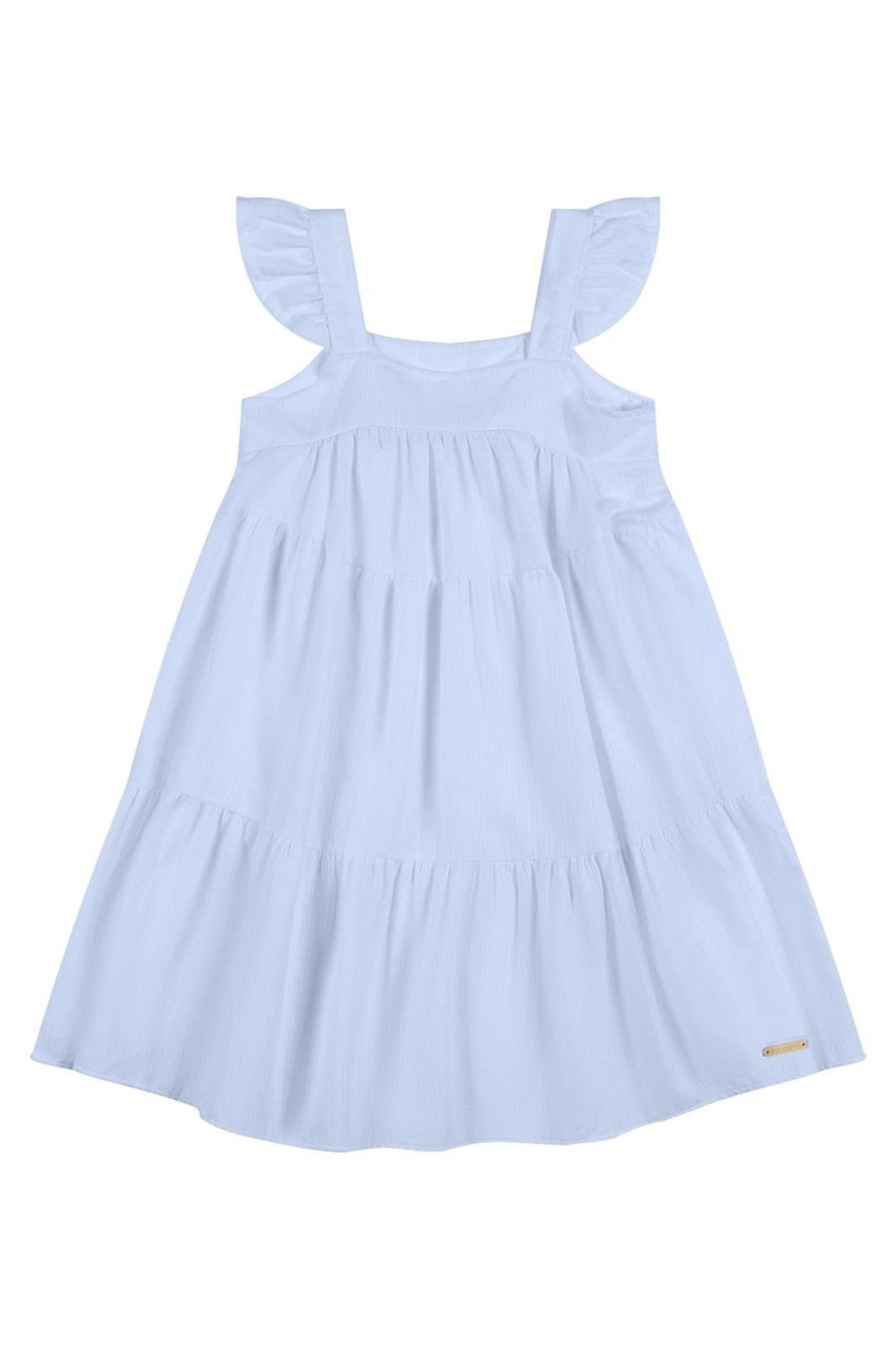 Infantil - Vestido Menina Babados Forro Colorittá Azul