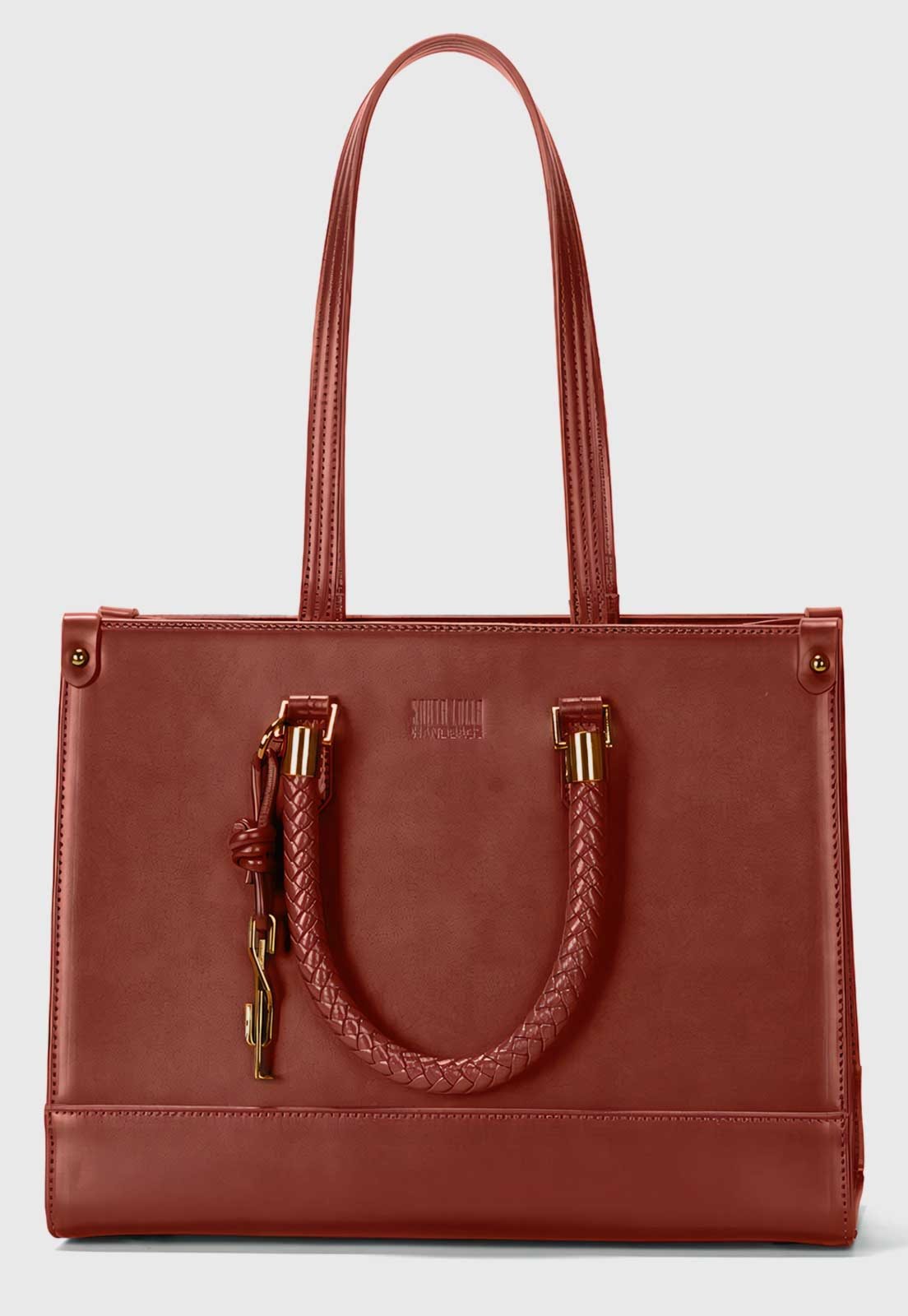 Bolsa Santa Lolla Alça Trançada Terracota