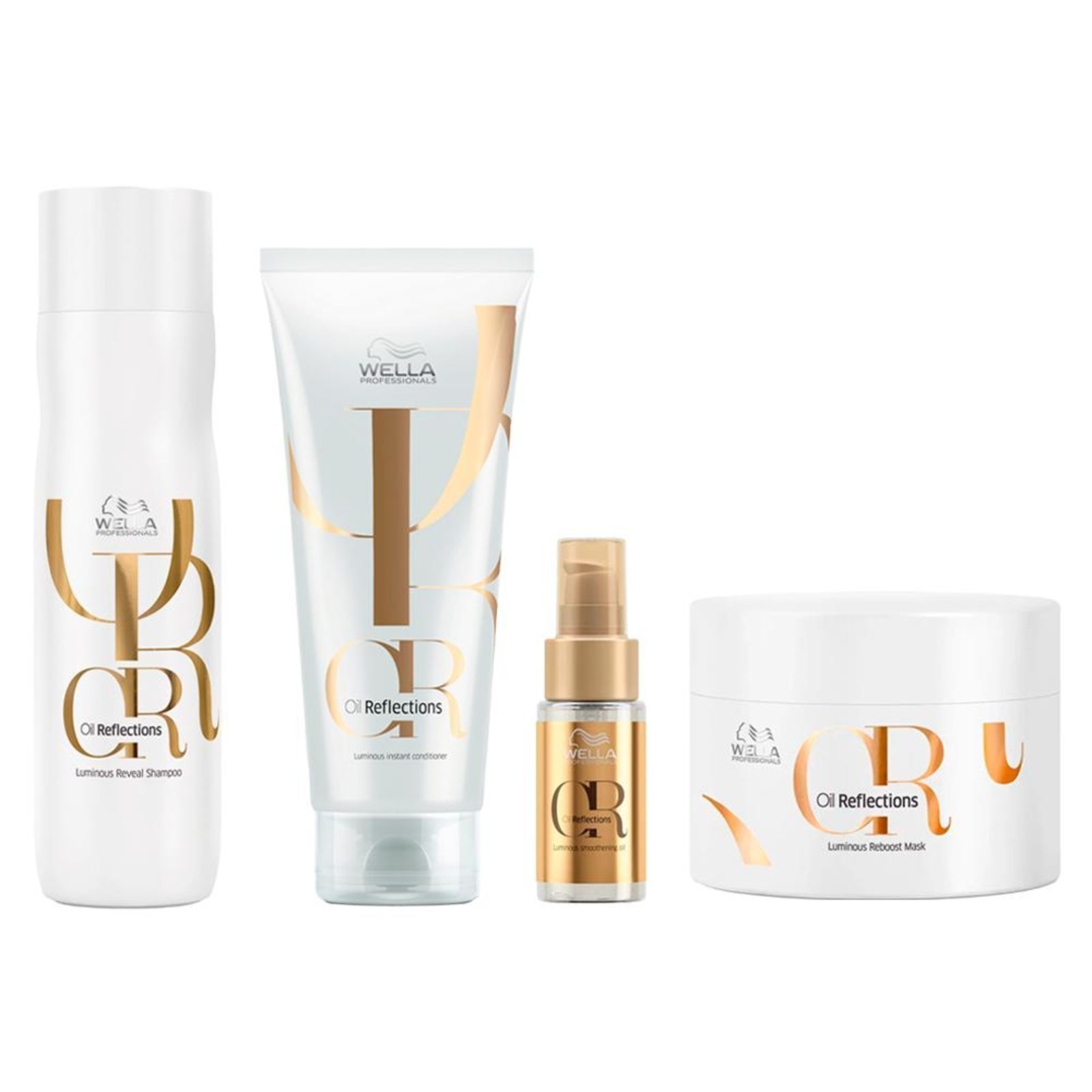 Kit Wella Oil Reflections – Shampoo e Condicionador e Máscara e Óleo