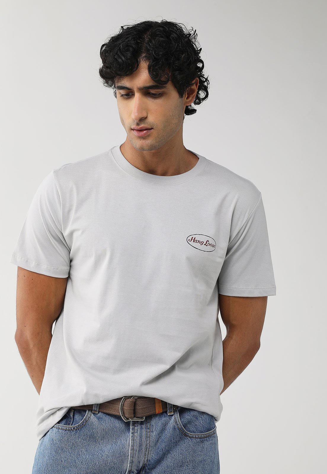 Camiseta Masculina Hang Loose Silk MC Cali Cinza