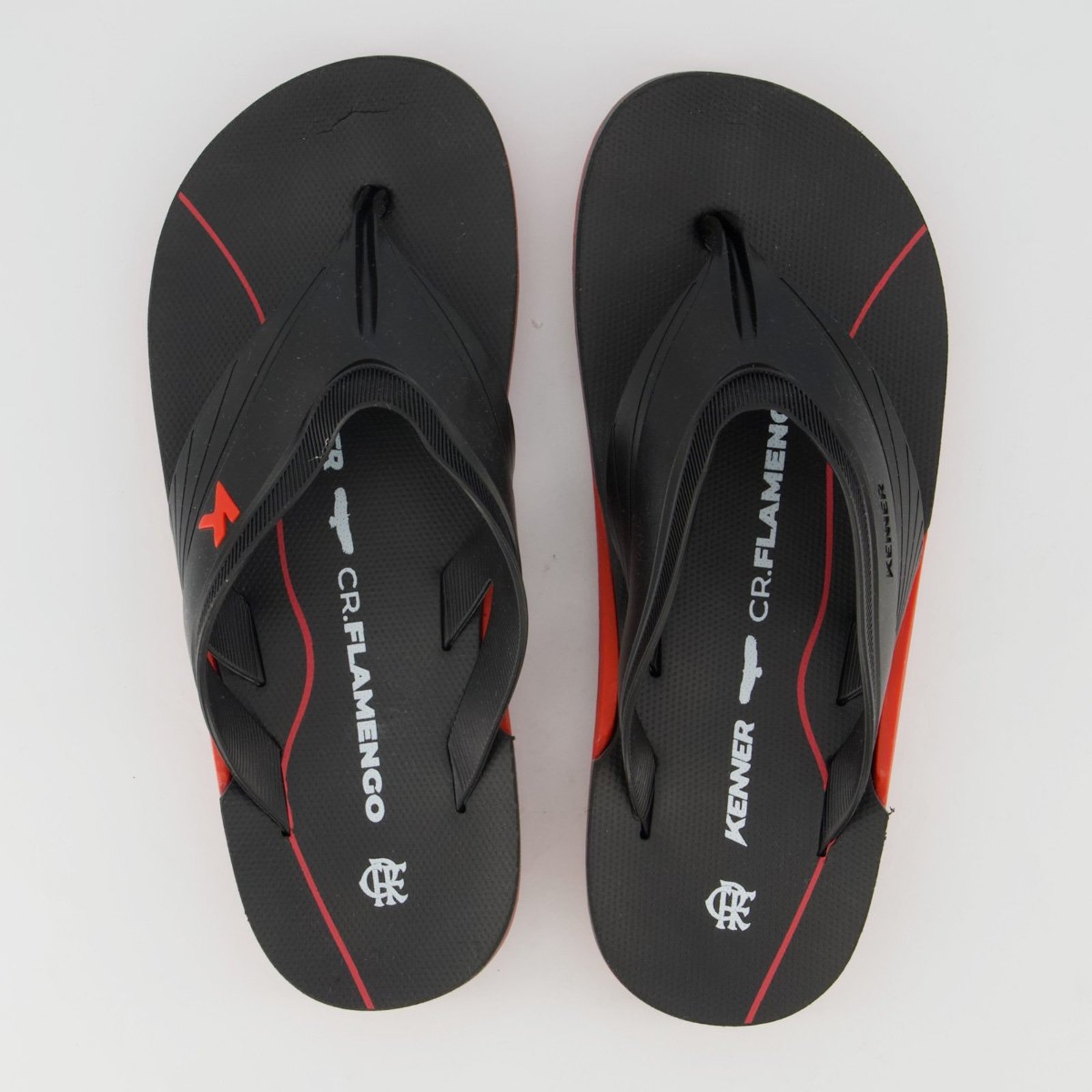 Chinelo Kenner Flamengo NK6 Flux Pro Preto e Vermelho