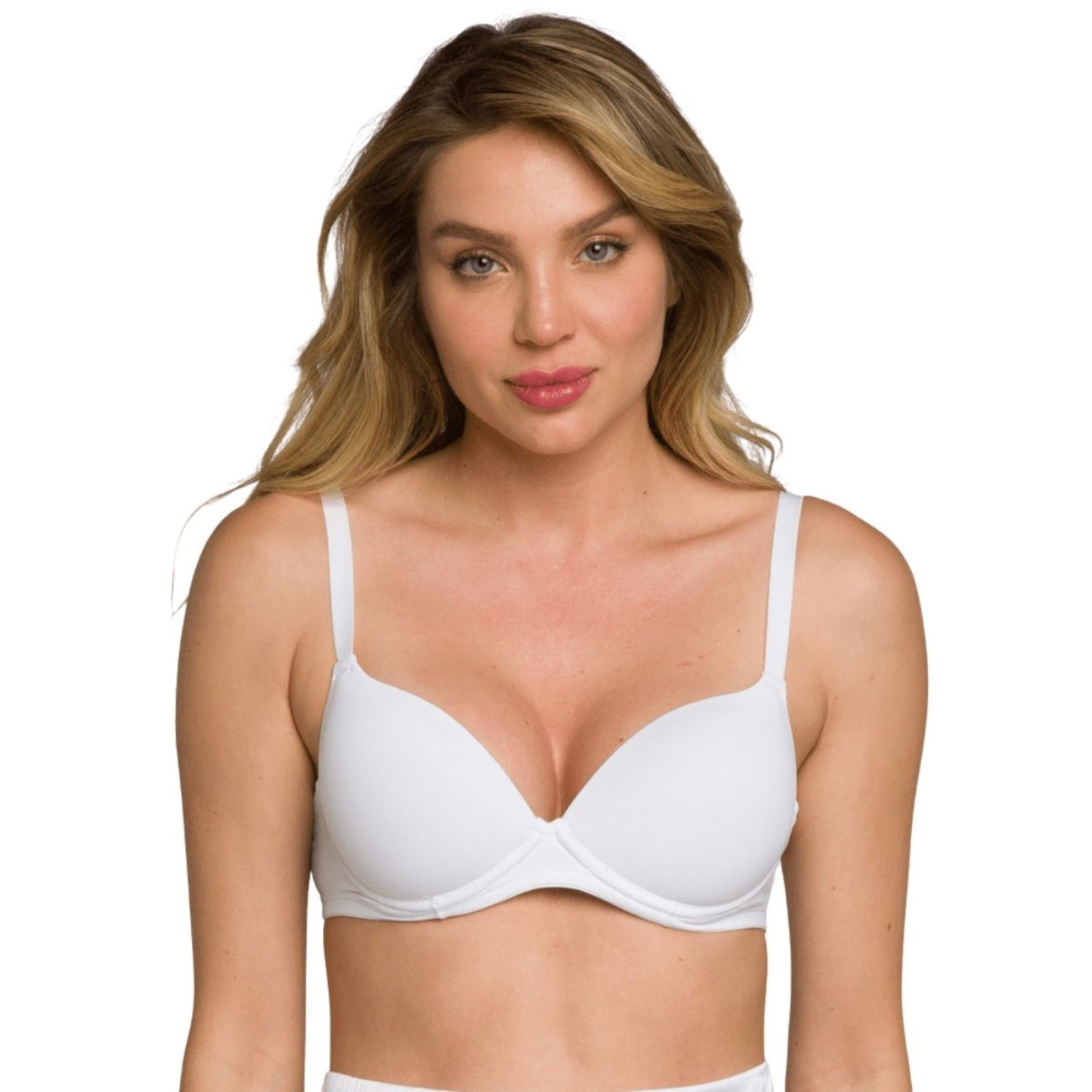 Sutiã Feminino Meia Taça Com Bojo e Aro Em Microfibra Liebe