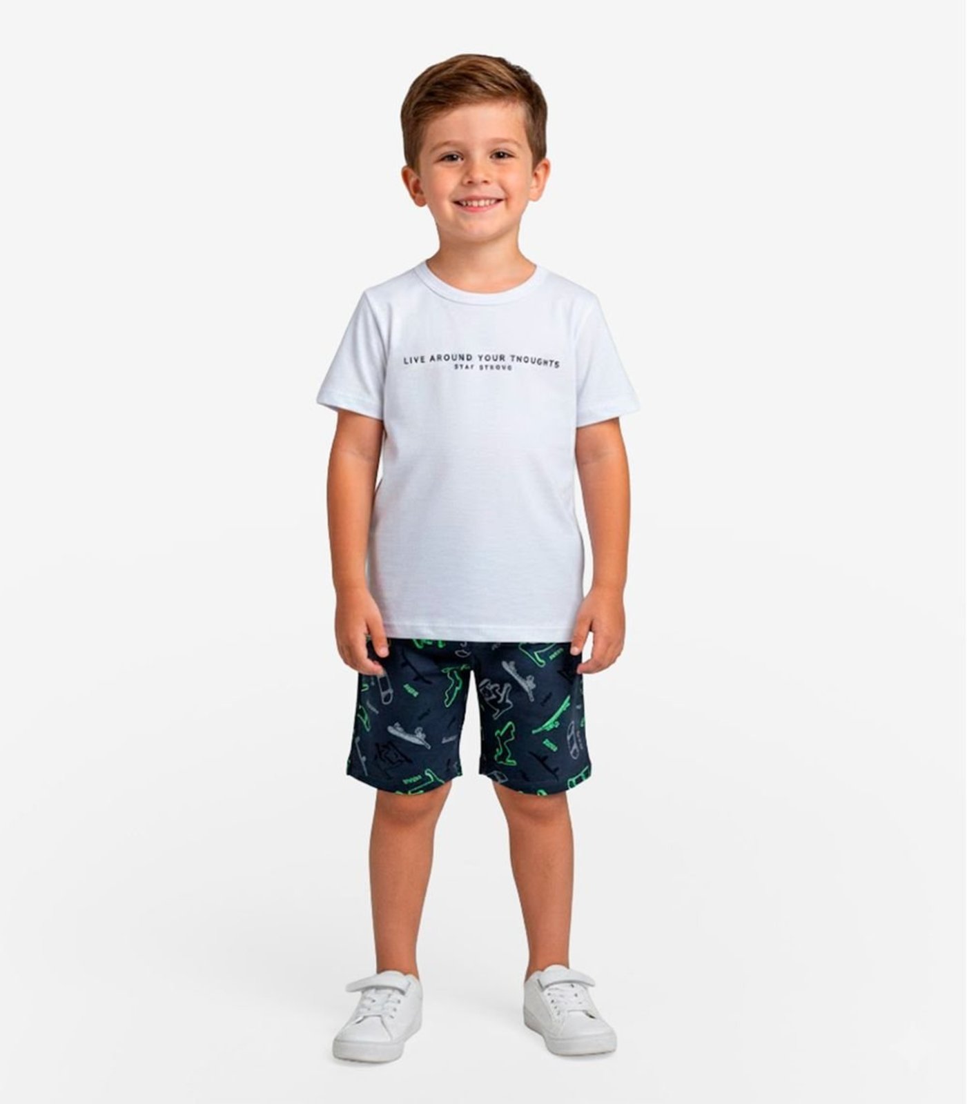 Infantil - Conjunto Camiseta e Bermuda Select Cinza