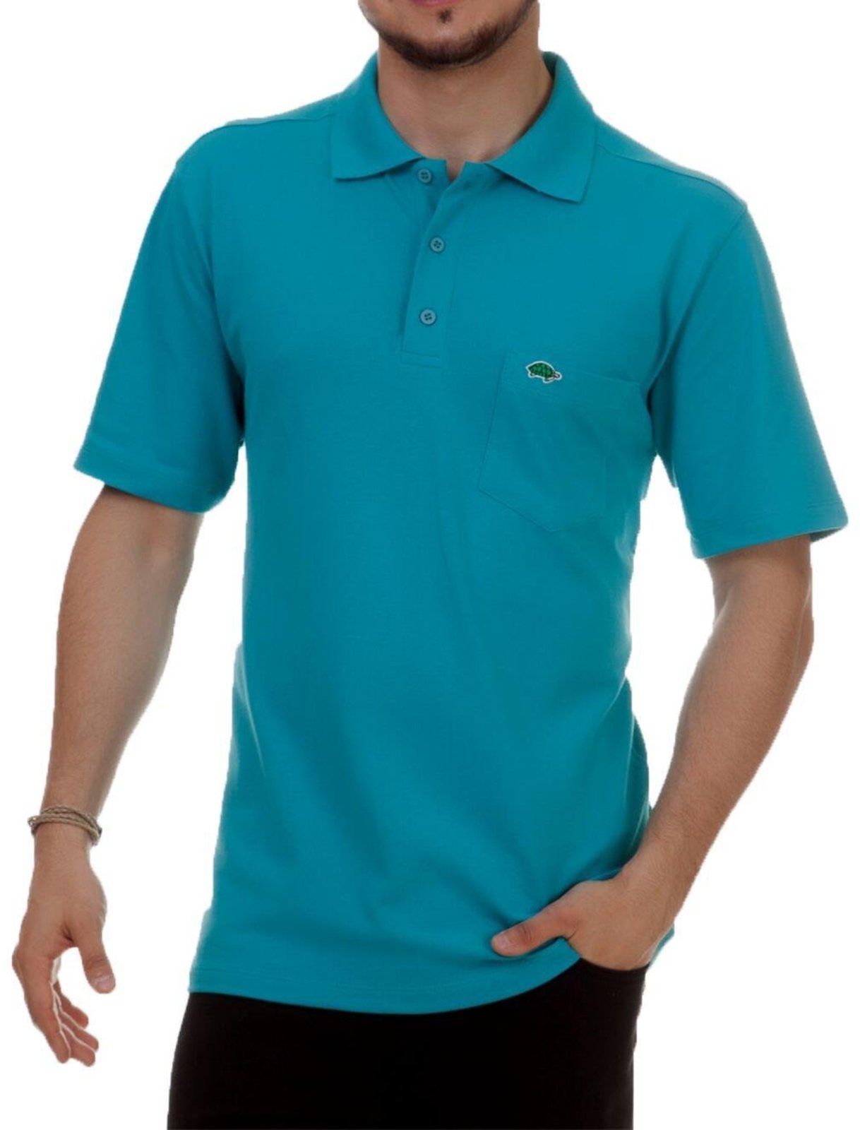 Camisa Polo Masculina | Pau a Pique Azul