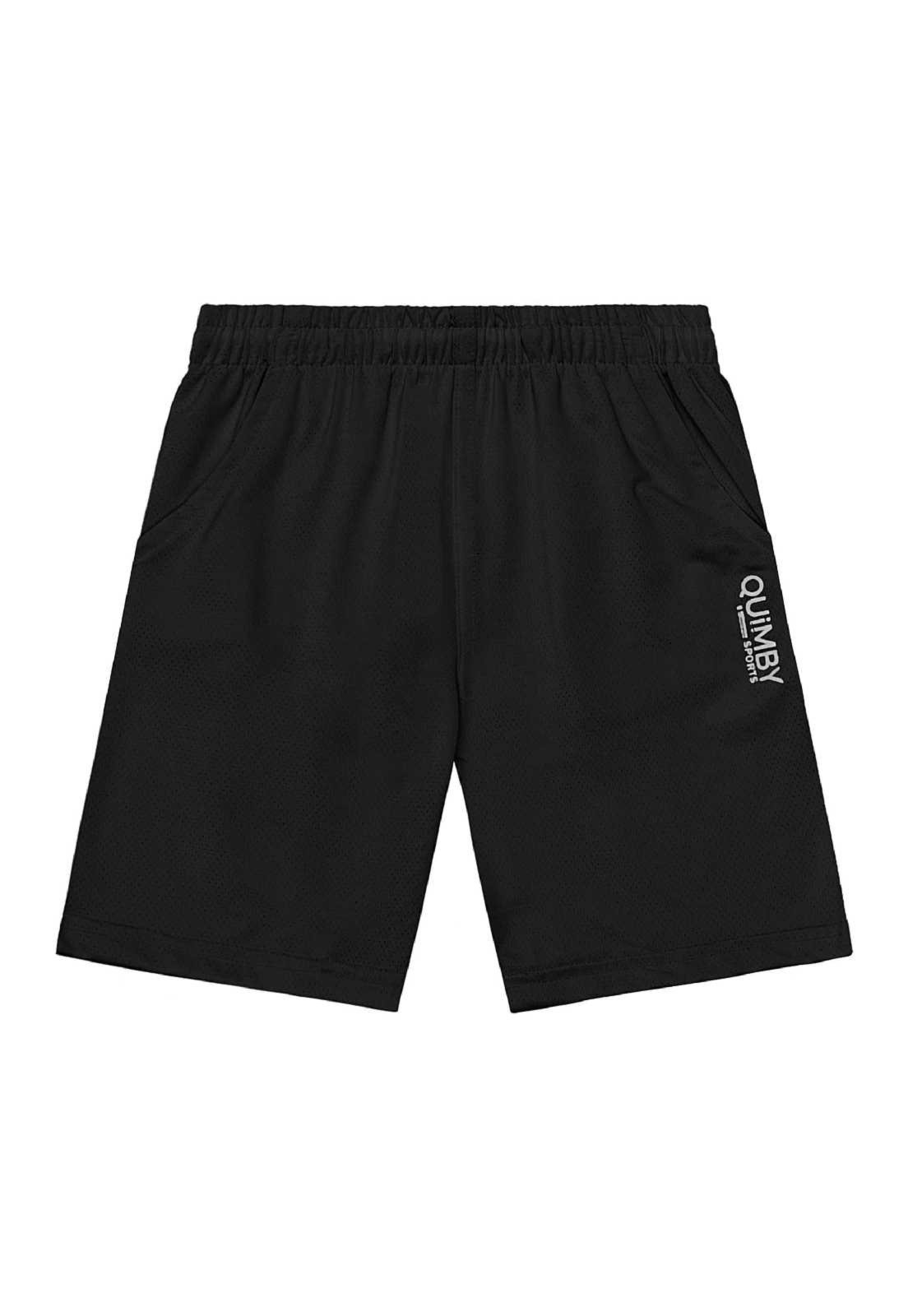Infantil – Bermuda em Malha Dry Fit Quimby Preto