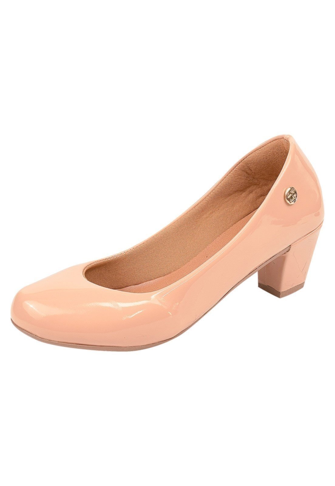 Scarpin Donna Santa Bico Redondo Tradicional Nude
