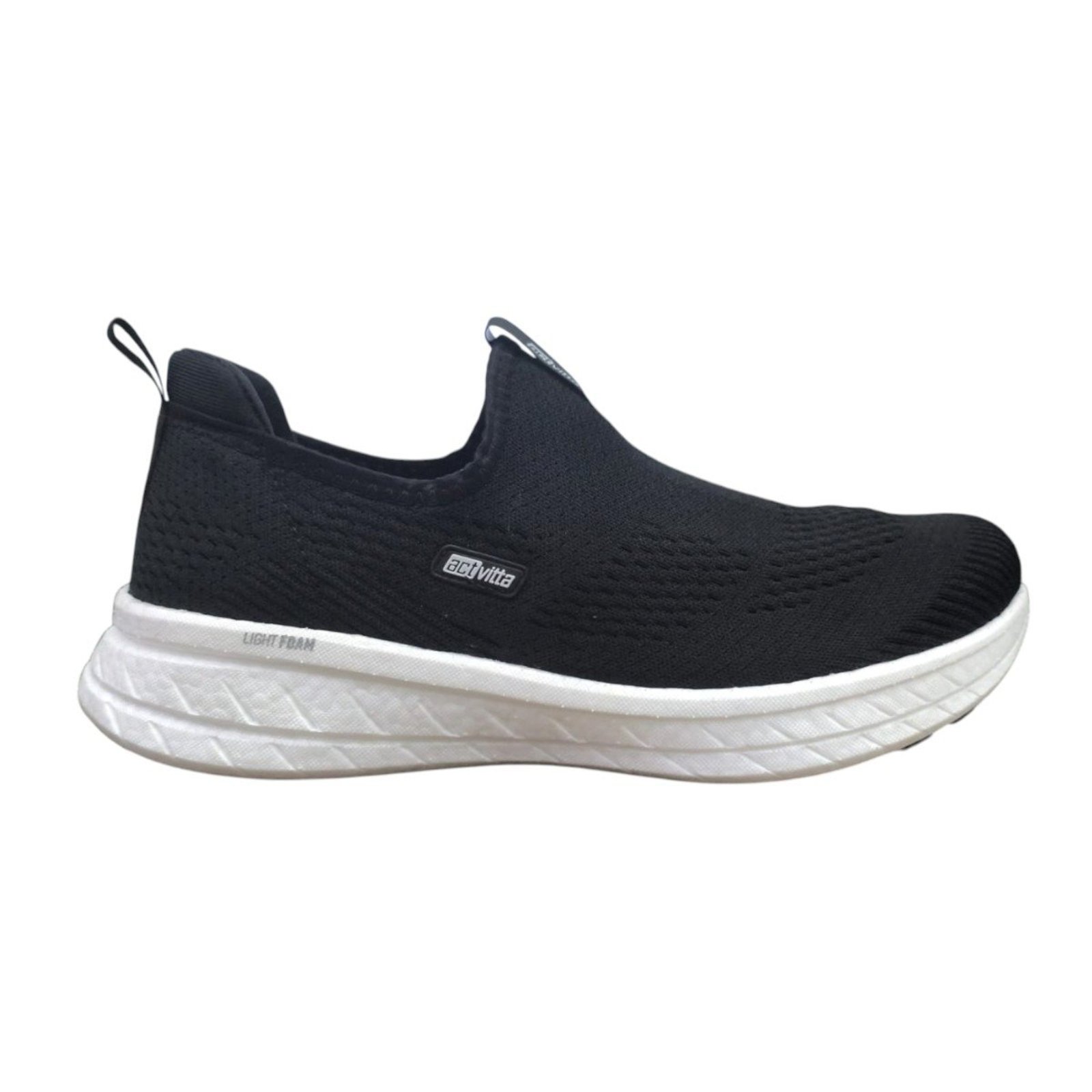 Tênis Masculino Actvitta Gaspea Slip On Casual 4931103 Preto/Branco